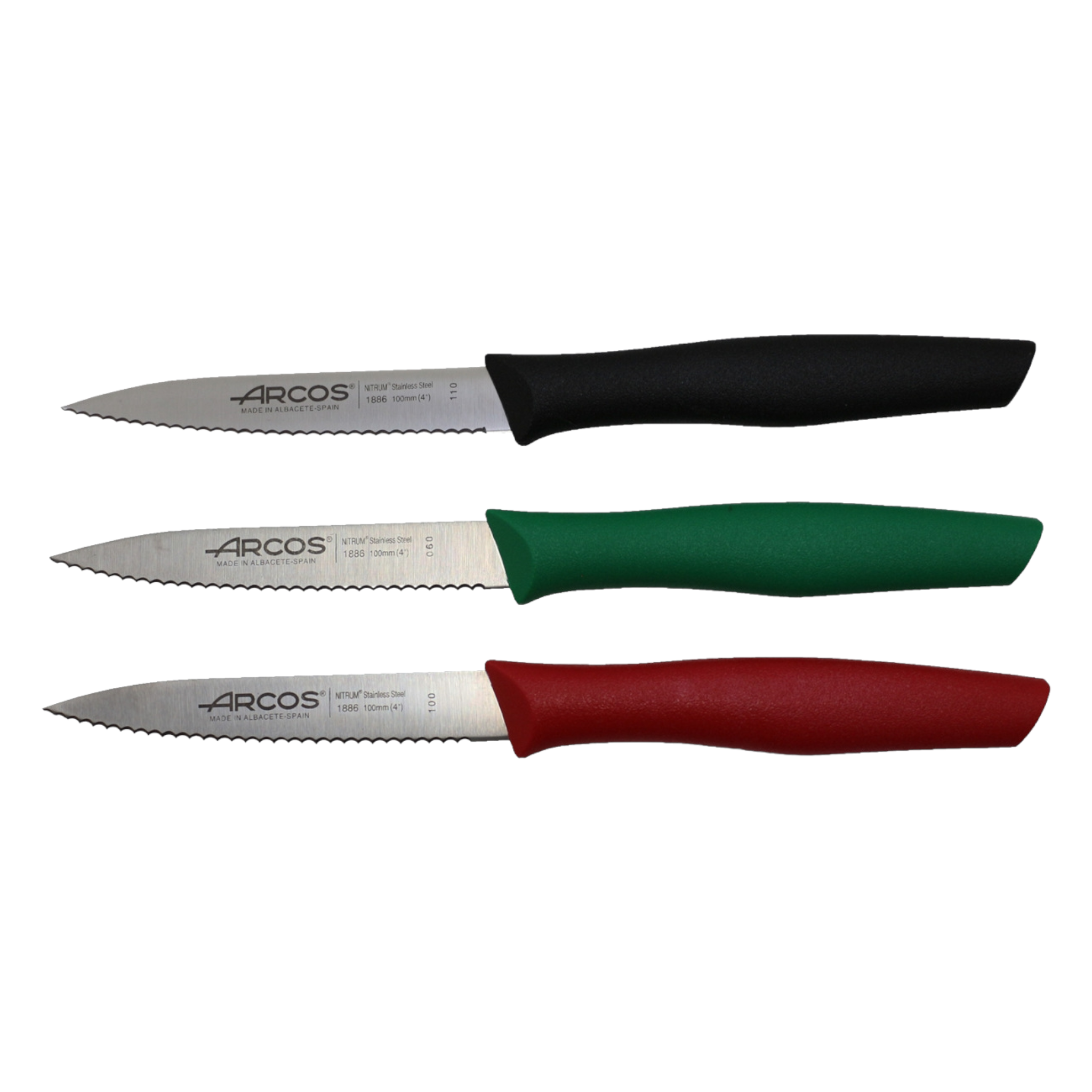 Arcos Serrated Paring Knife 100mm Black KN1886S