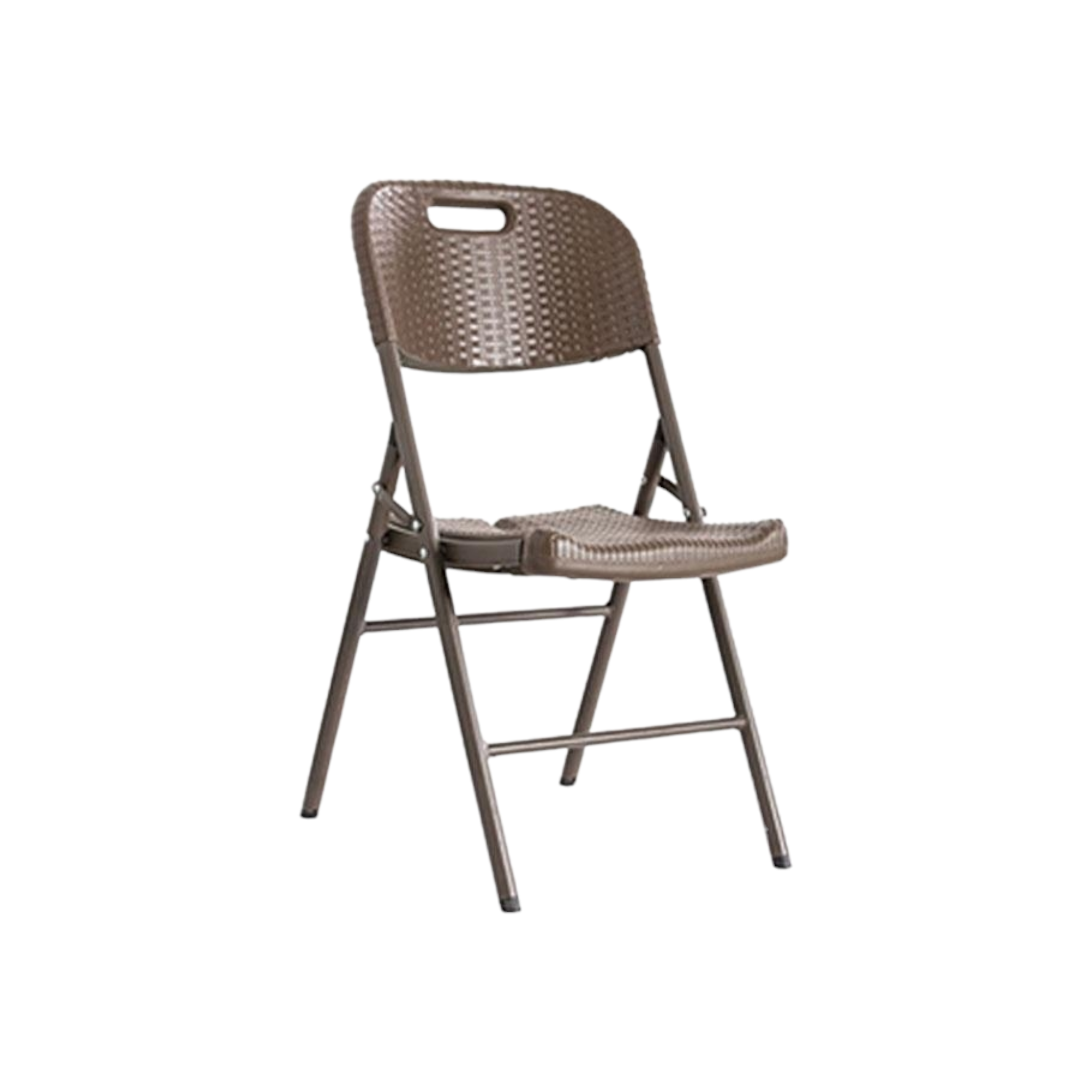 Folding Chair Brown Rattan Heavy Duty Catering