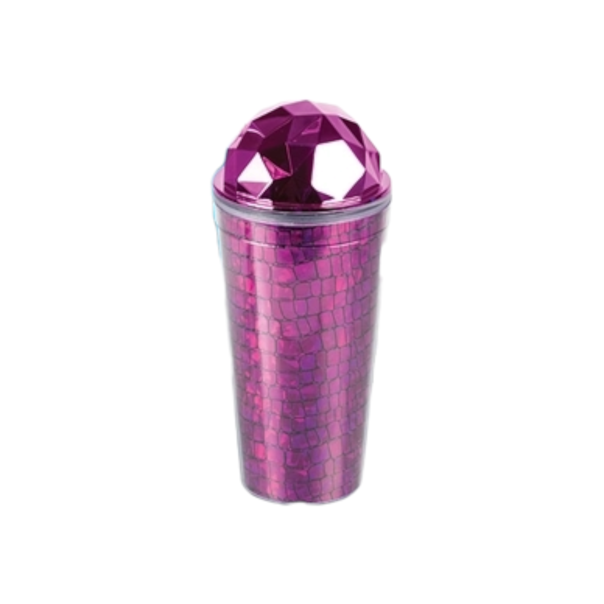 Acrylic Smoothie Tumbler 450ml with Straw Double Wall Glitter