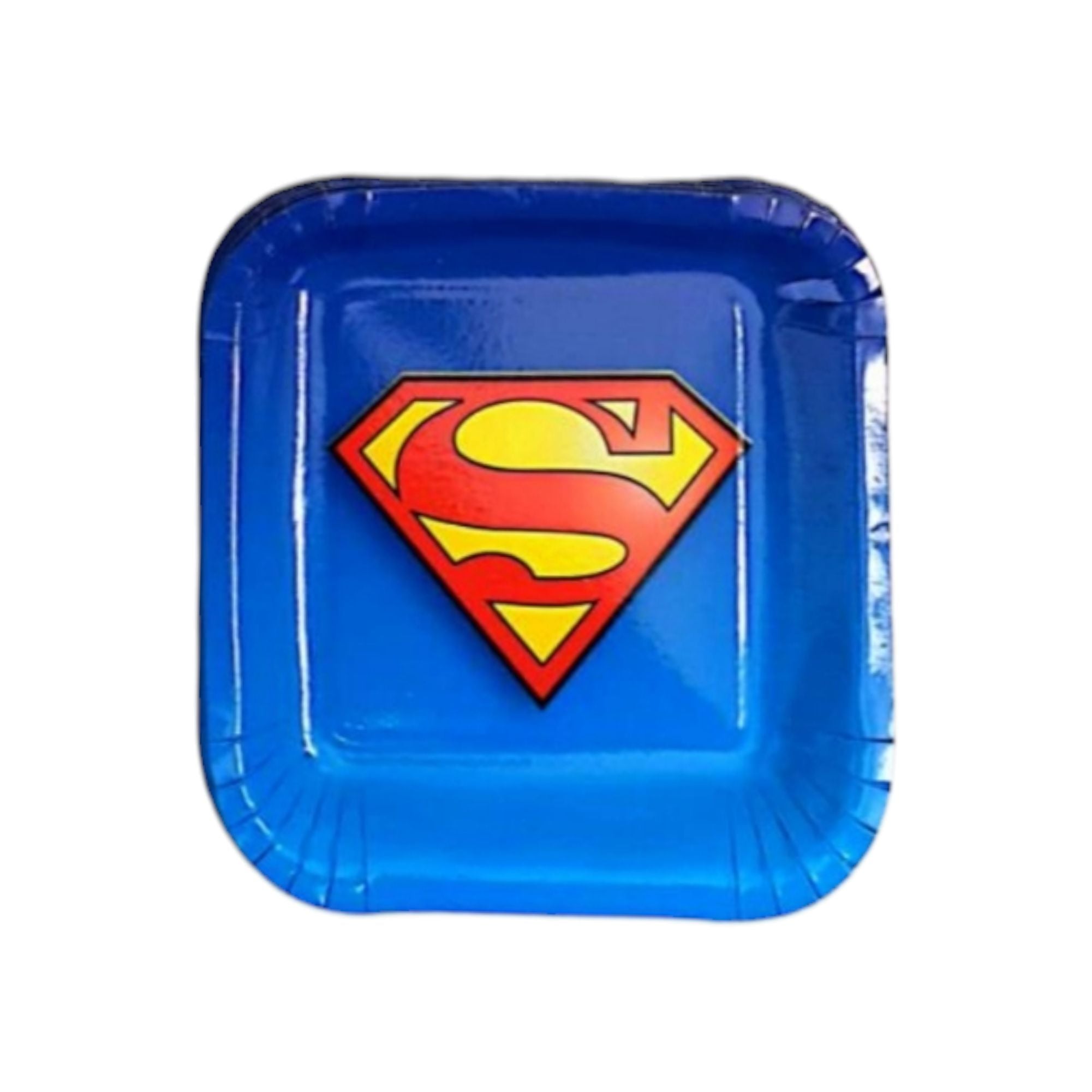 Disney Superman Party Paper Plate Square 7inch 10pack