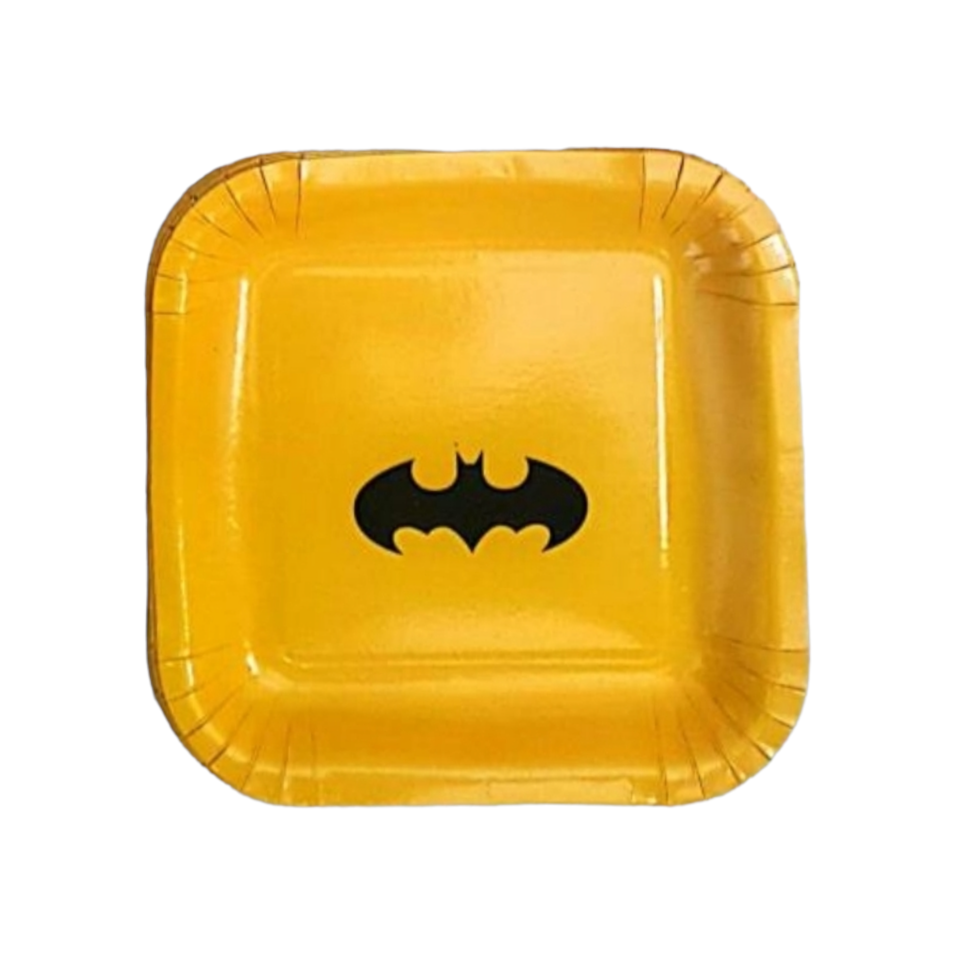 Disney Batman Party Paper Plates Square Yellow 7inch 10pack