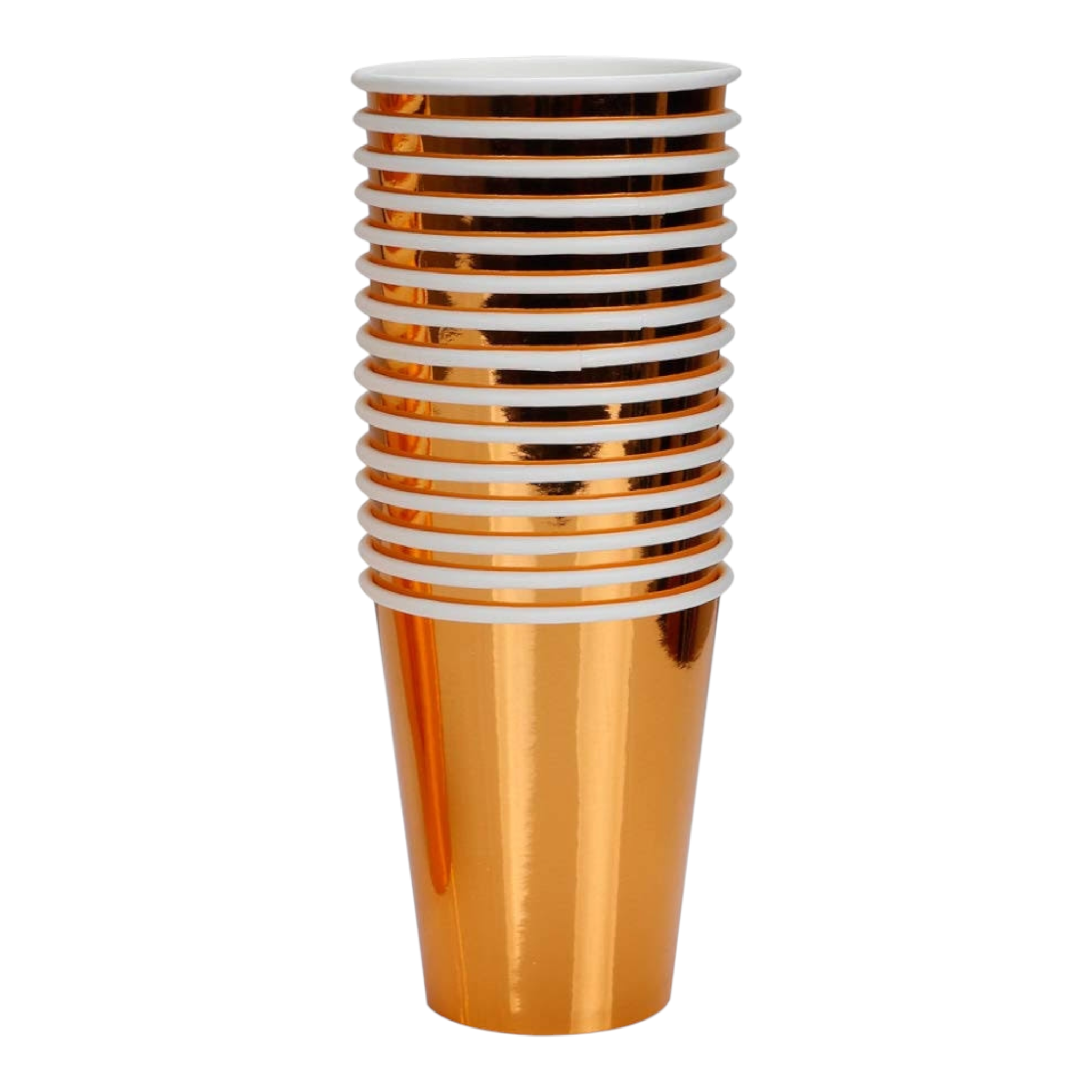 Party Paper Cup 9oz Rose Gold Metallic 10pack