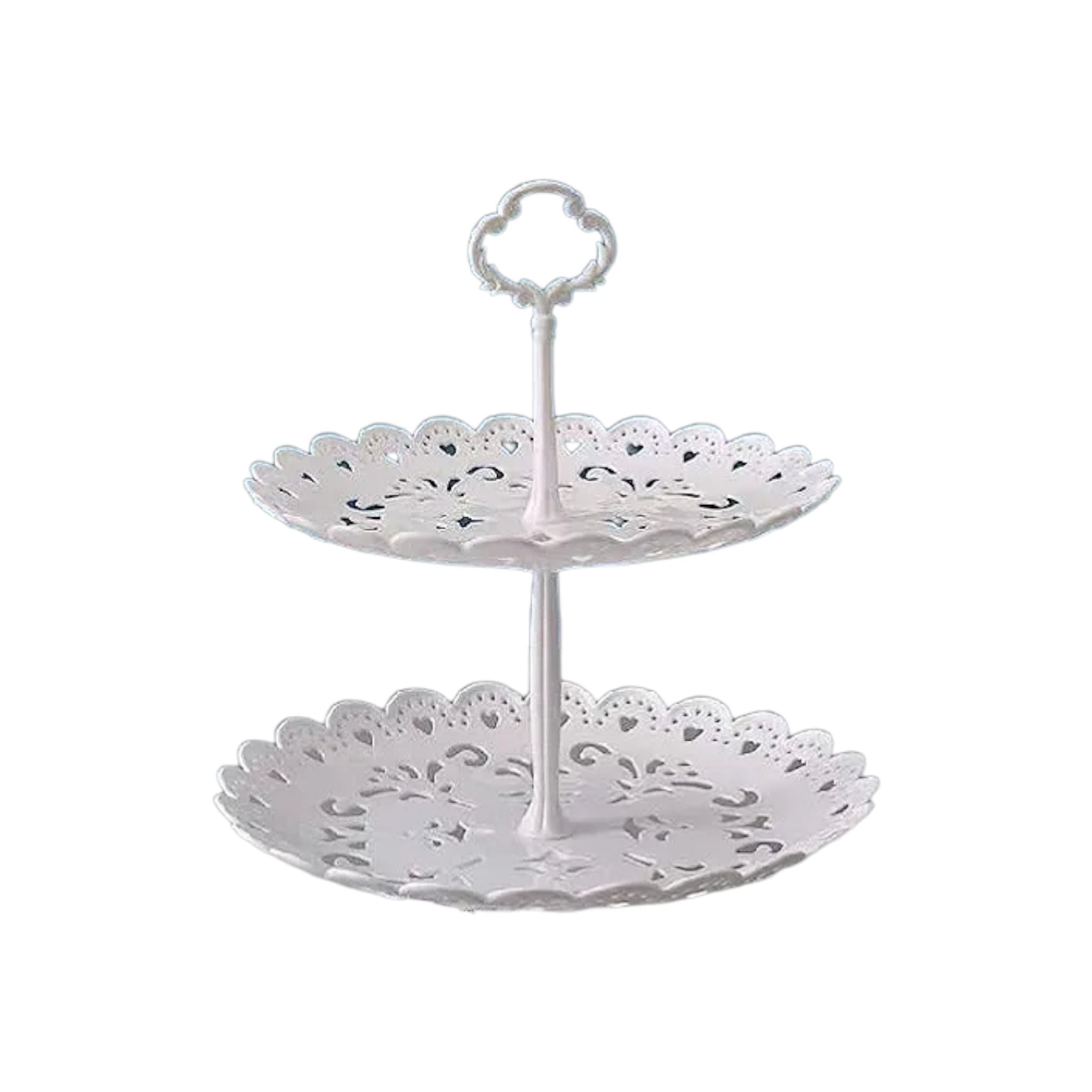 2-Tier Patisserie Cupcake Server Stand Plastic 26x25cm