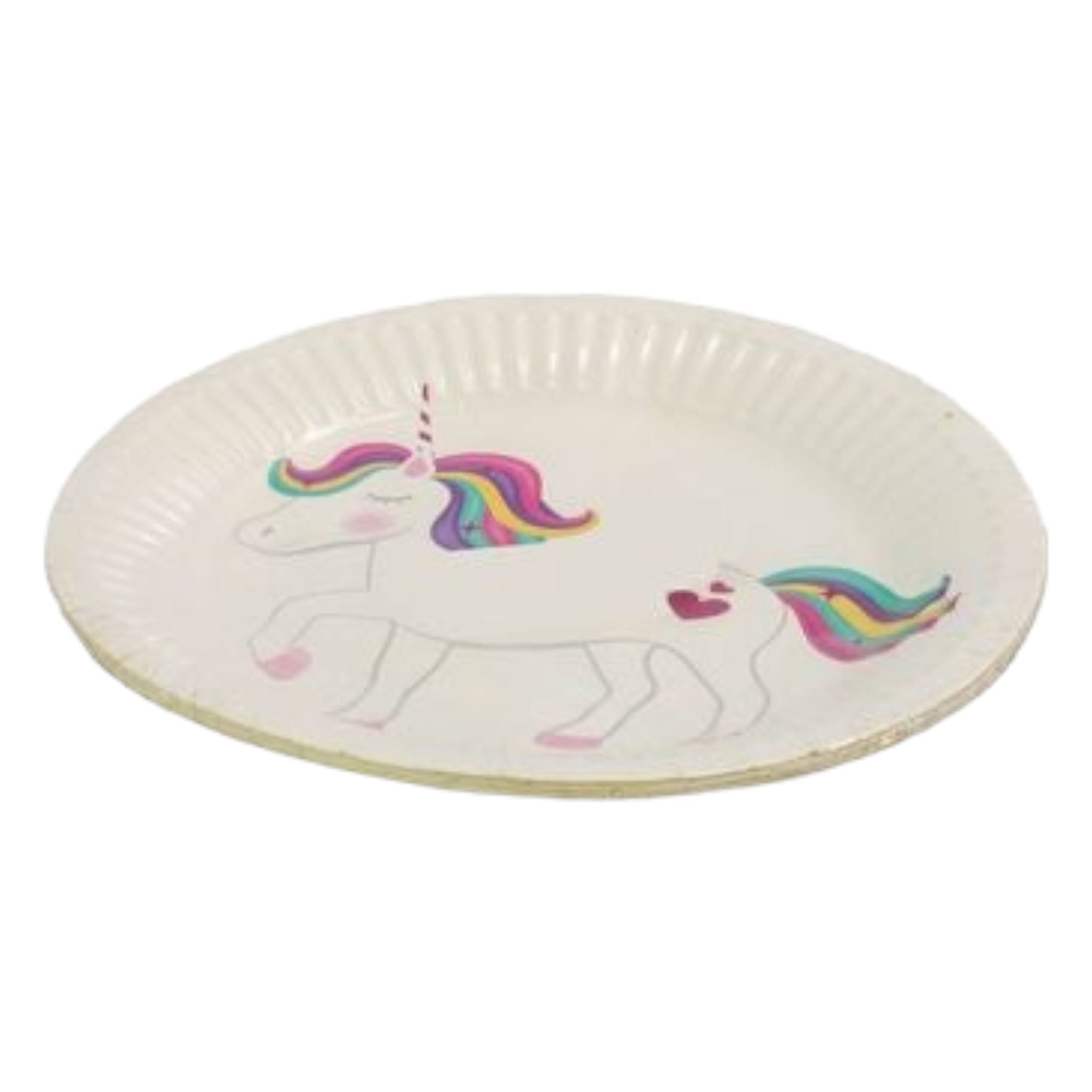 Disposable Party Paper Plate 7inch Unicorn Print 10pc