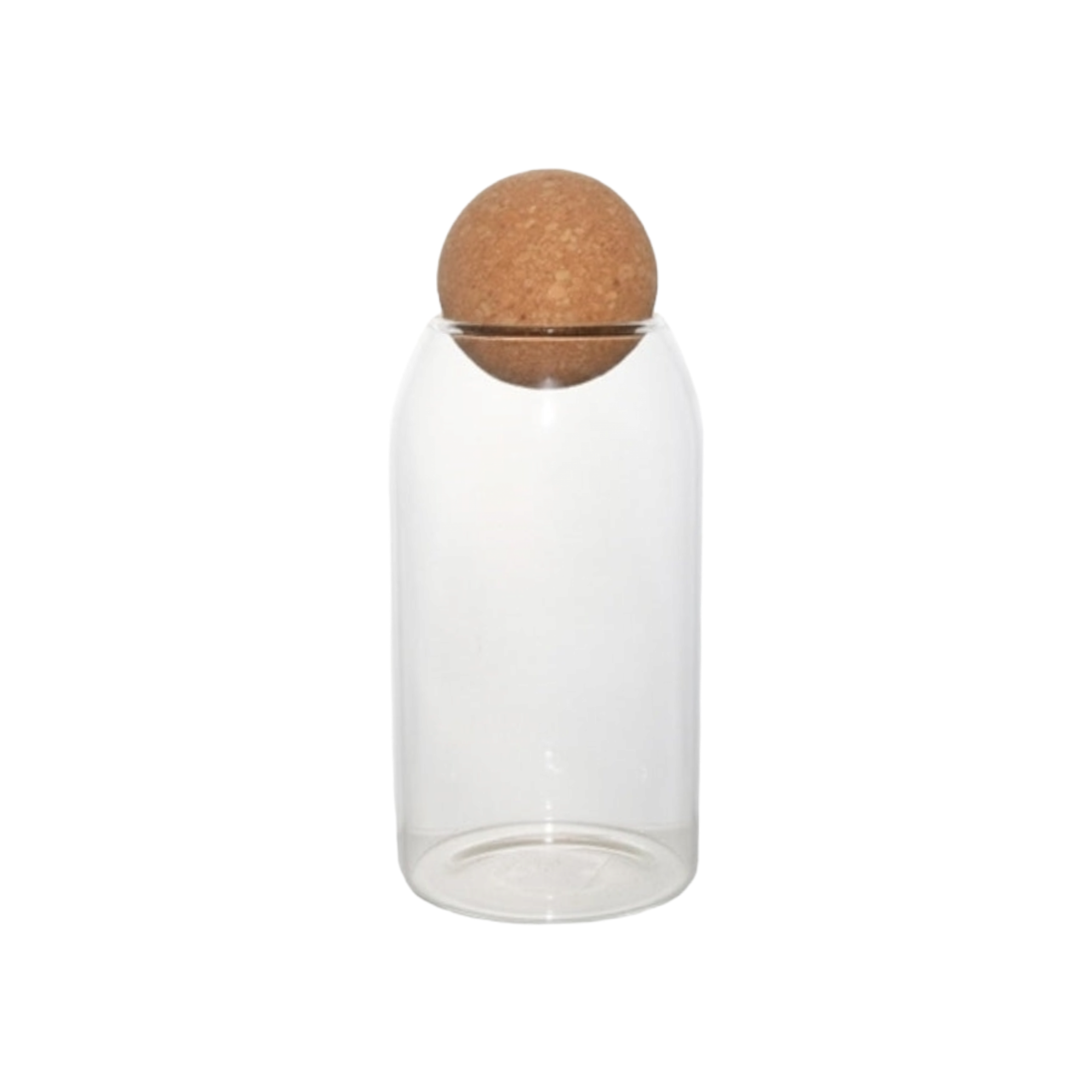 Aqua Glass Canister Jar 820ml with Cork Ball