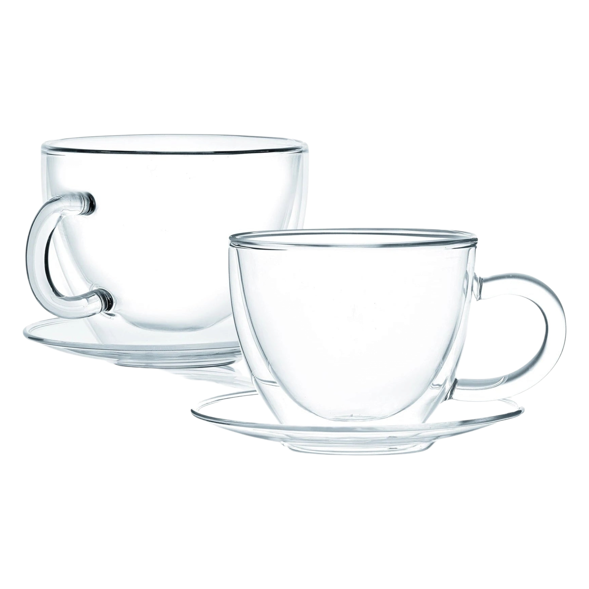 Barista Double Wall Café Tea Cup and Saucer Mug 220ml 10236