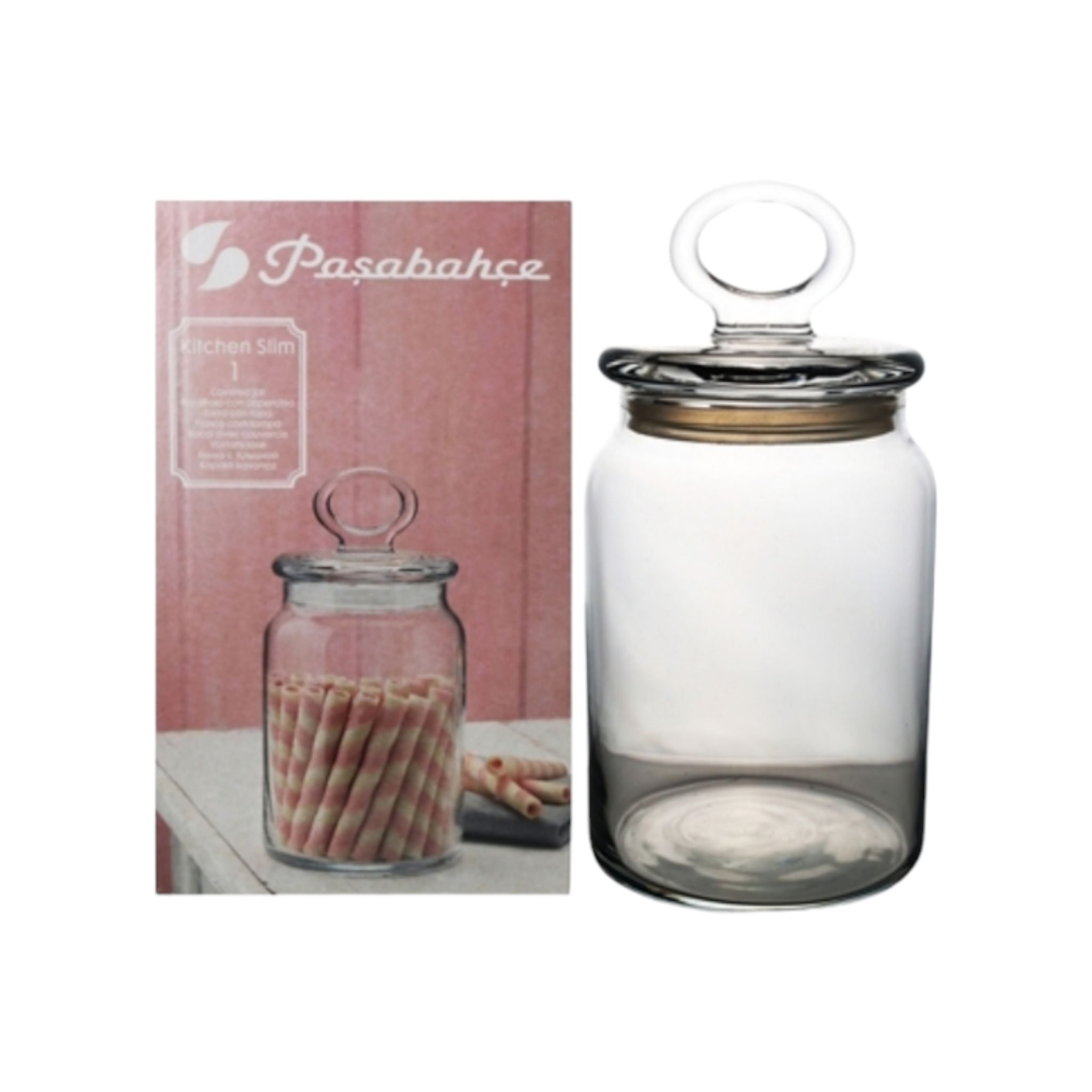 Pasabahce Glass Storage Jar 860ml Kitchen Container 23930