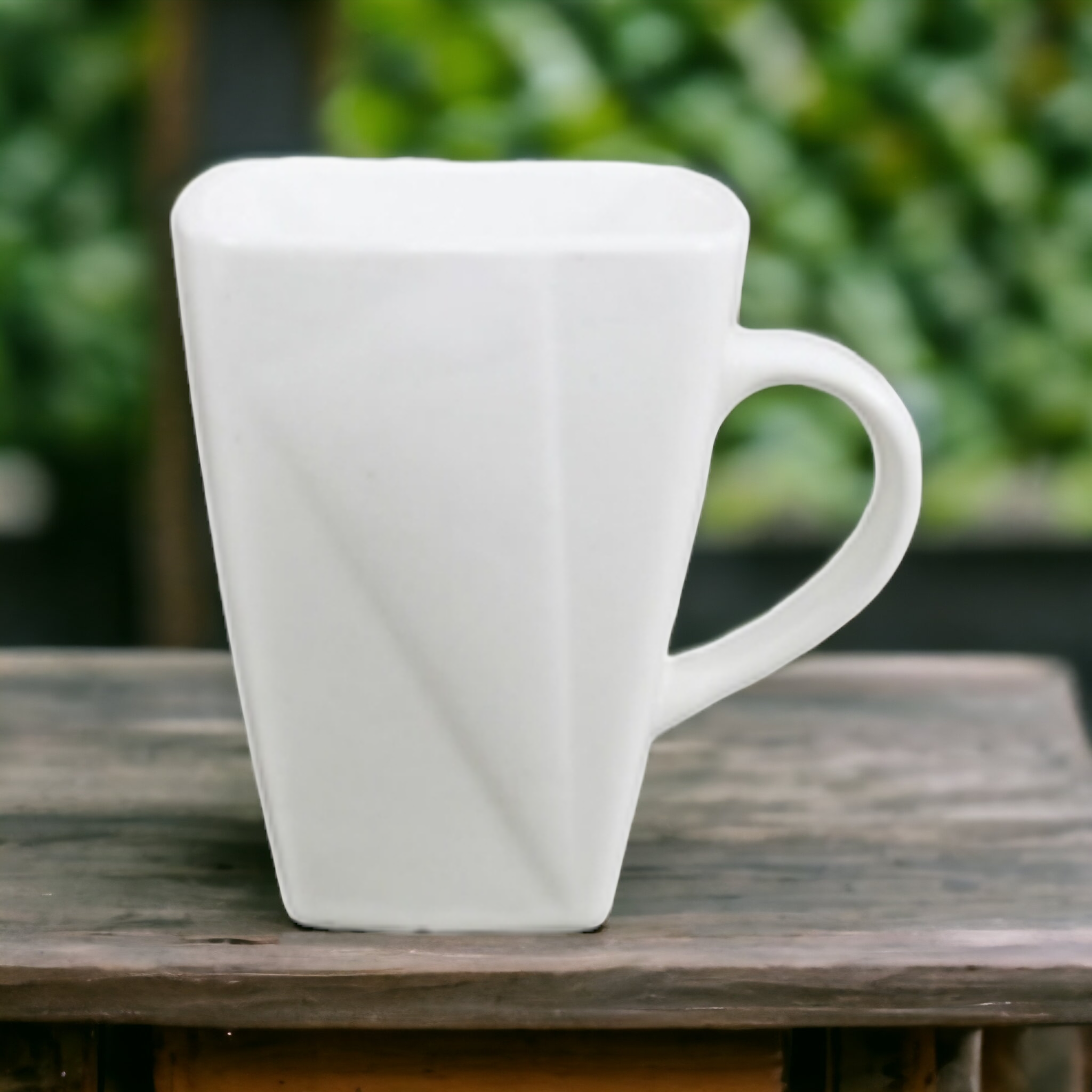 Aqua Coffee Mug White Embossed Linear 4pack 31625