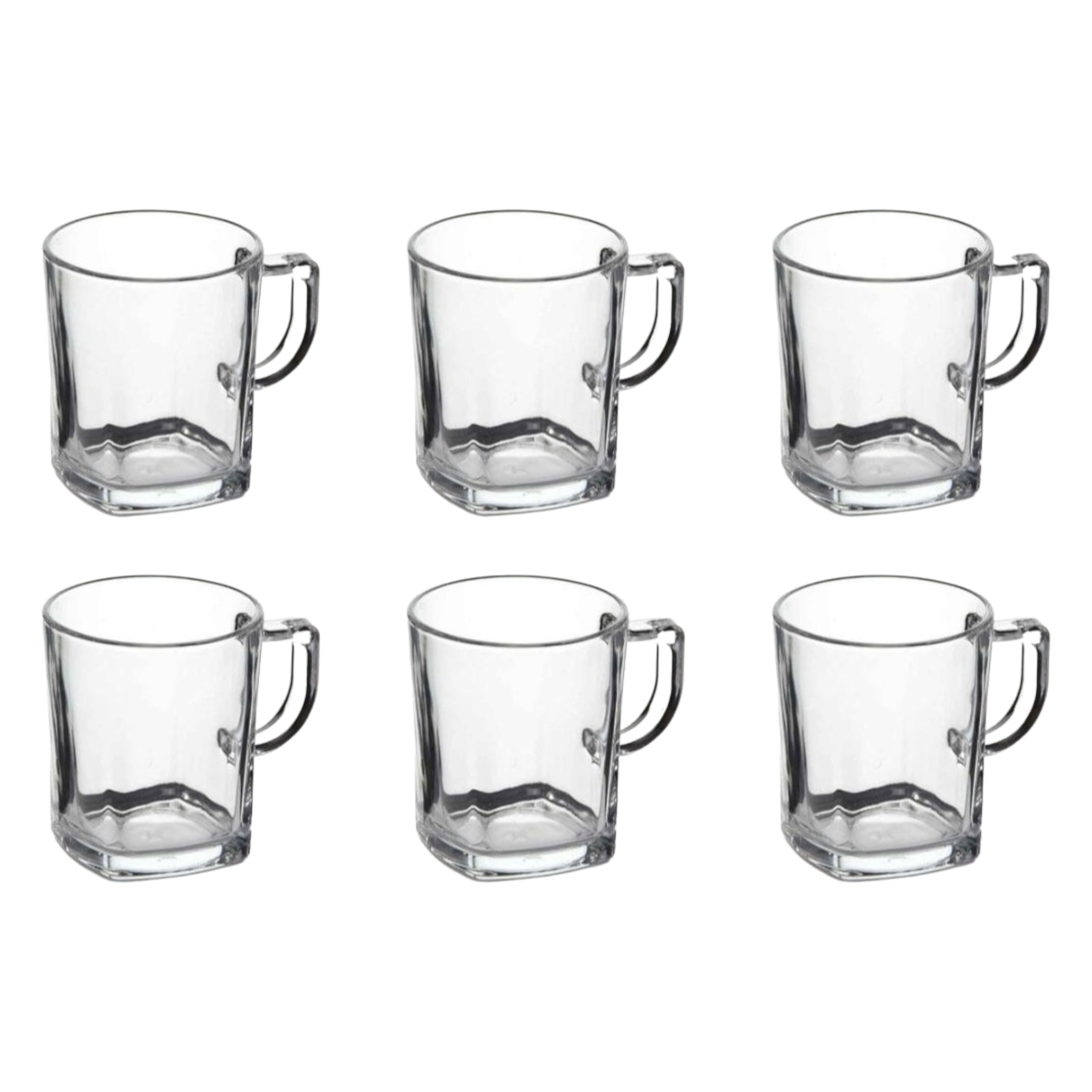 Glass Coffee Mug 240ml 6pcs Set RVT22-009
