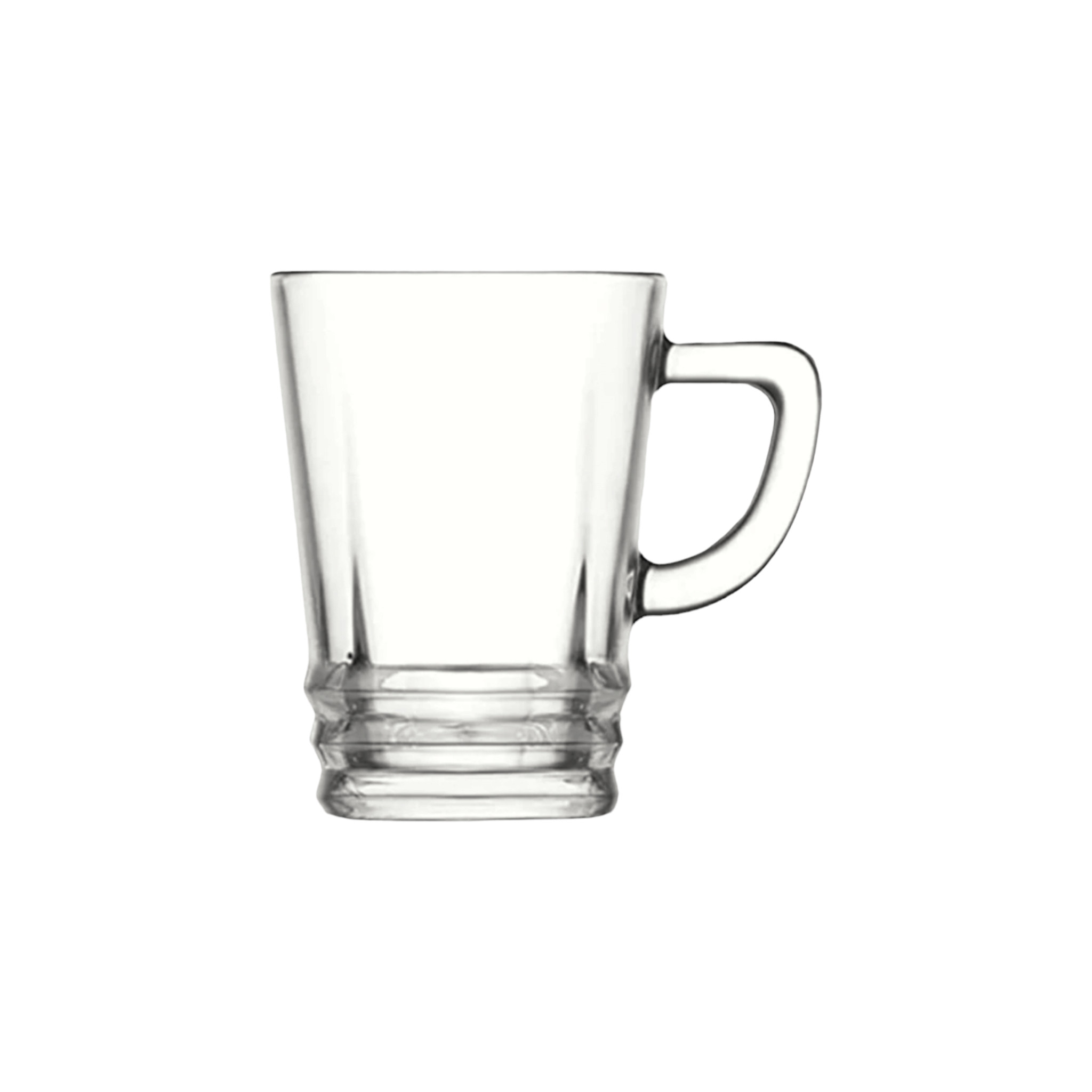 LAV Elgan Glass Coffee Mug 225ml with Handle 6pack SGN1861
