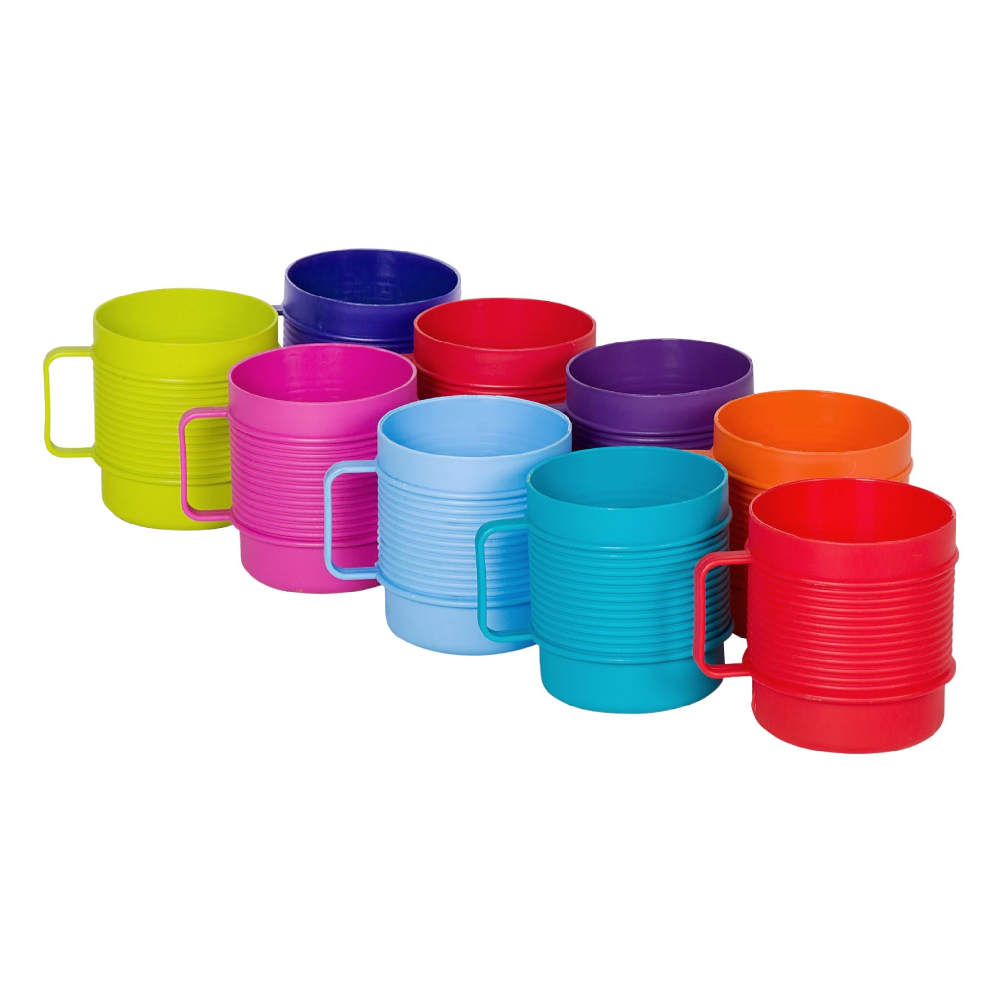 Plastic Coffee Mugs Assorted Buzz