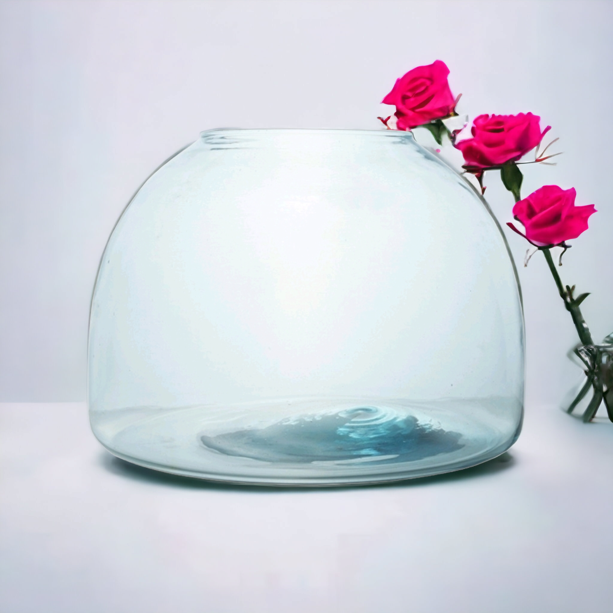 Pasabahce Glass Fish Bowl Flower Vase Recycle 220x160mm 21829