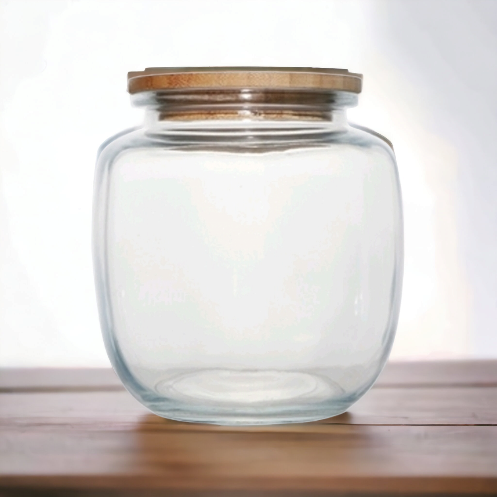 Glass Canister Storage Jar Round 1.8L with Bamboo Lid 27249