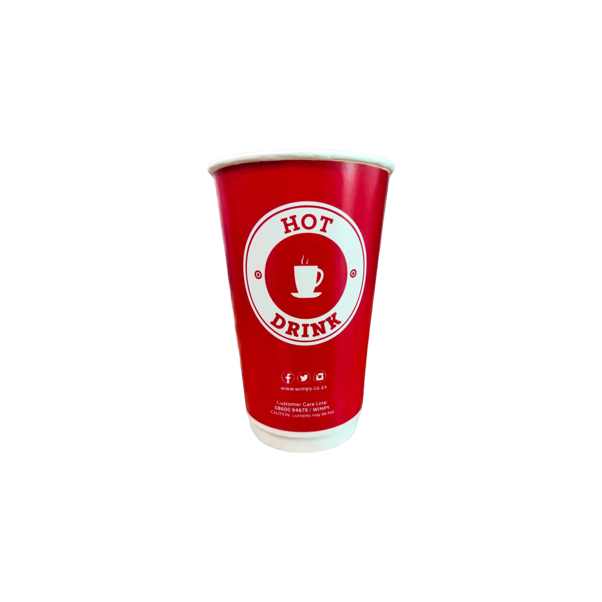 500ml Disposable Paper Coffee Cups Printed 5pack