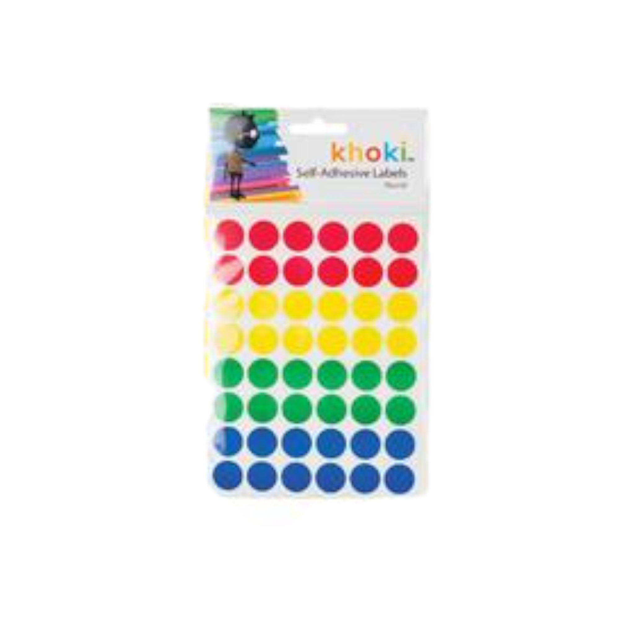 Khoki Self Adhesive Labels Dot Round 40Pcs