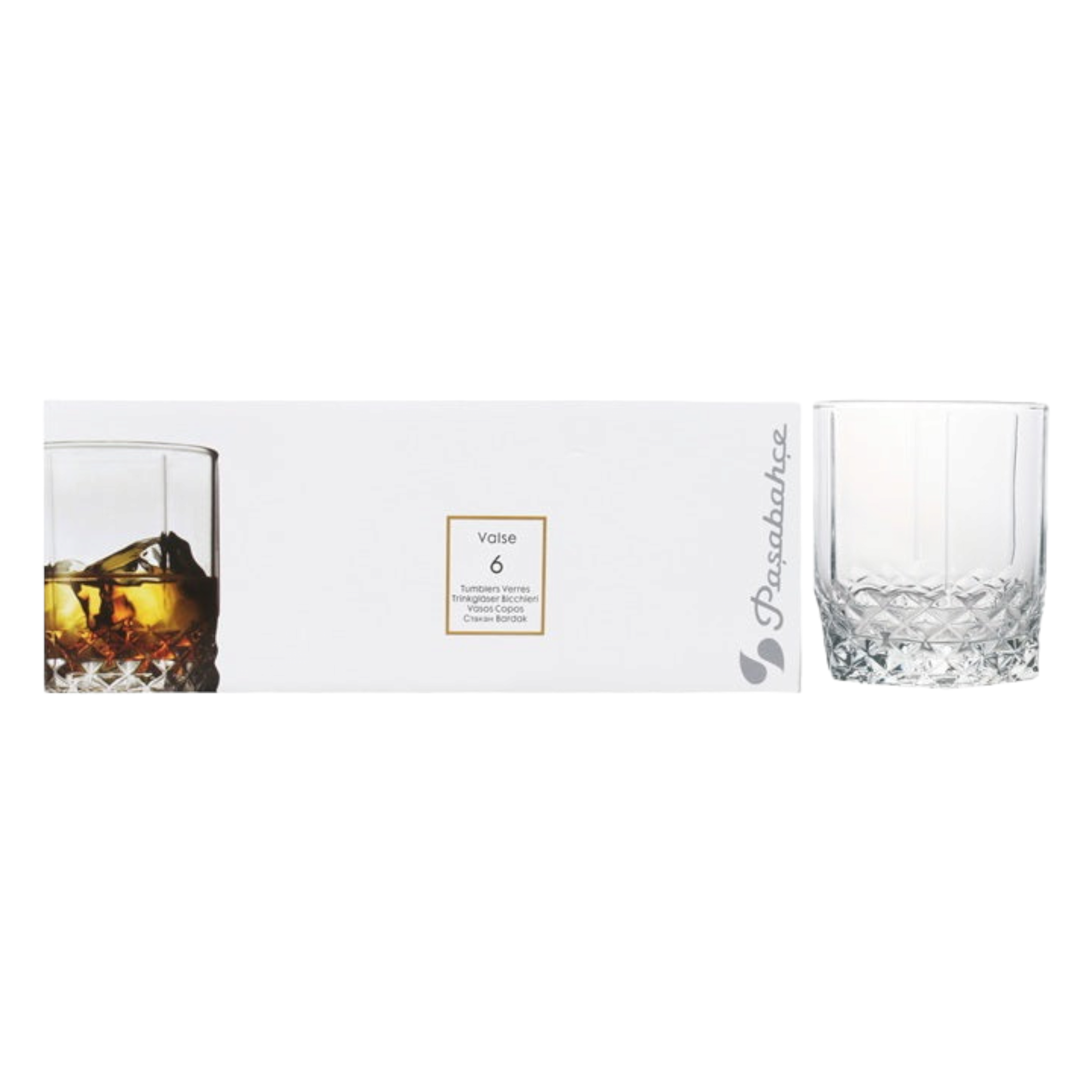 Pasabahce Valse Glass Tumbler 315ml Whisky 6pc 23761