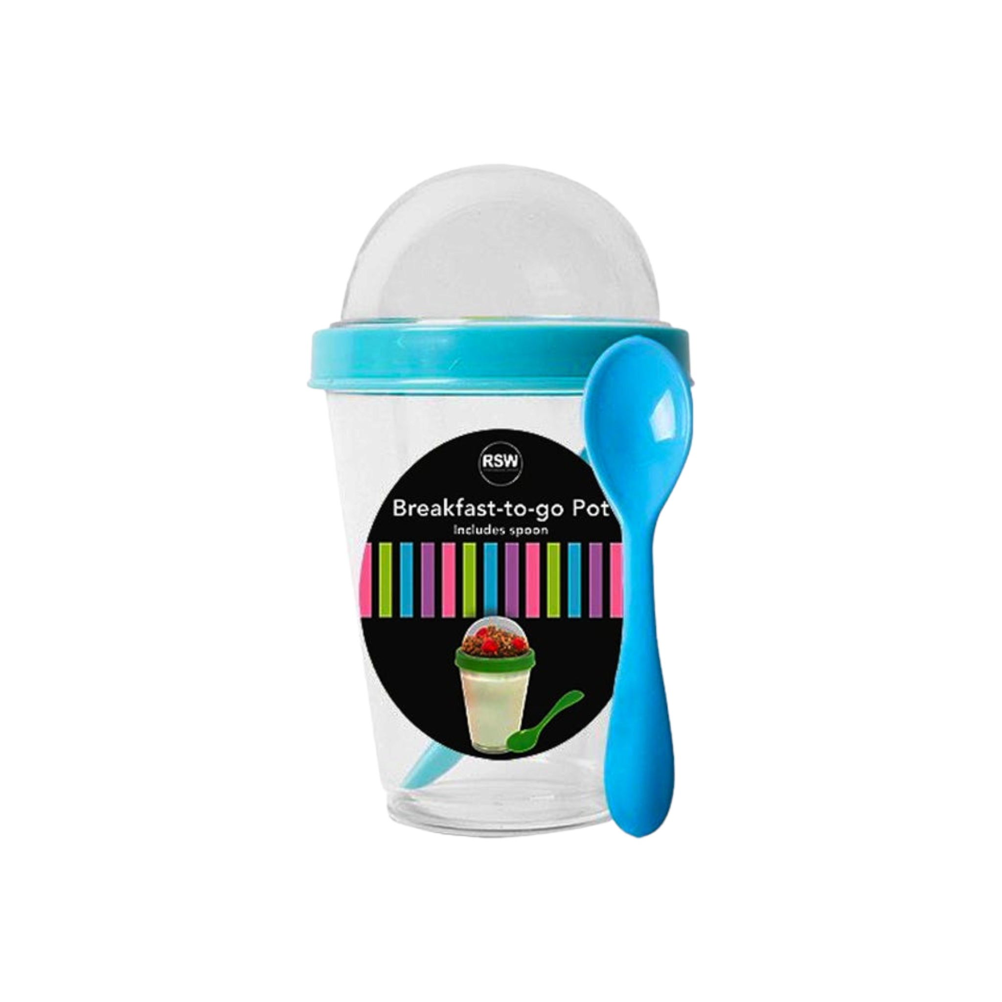 350ml Acrylic Smoothie Breakfast-to-Go Pot with Spoon
