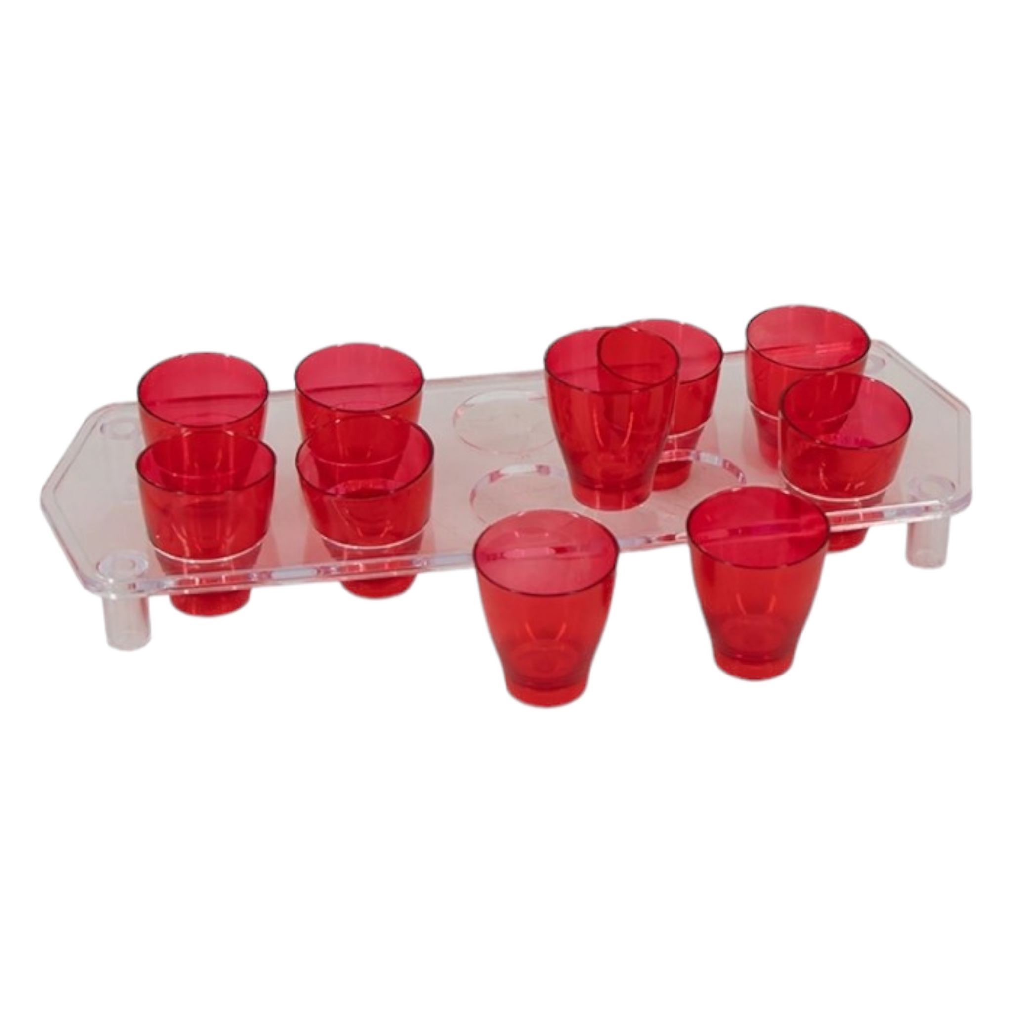 Bar Butler Plastic Shot Glasses on Tray 25ml 10pc 21476