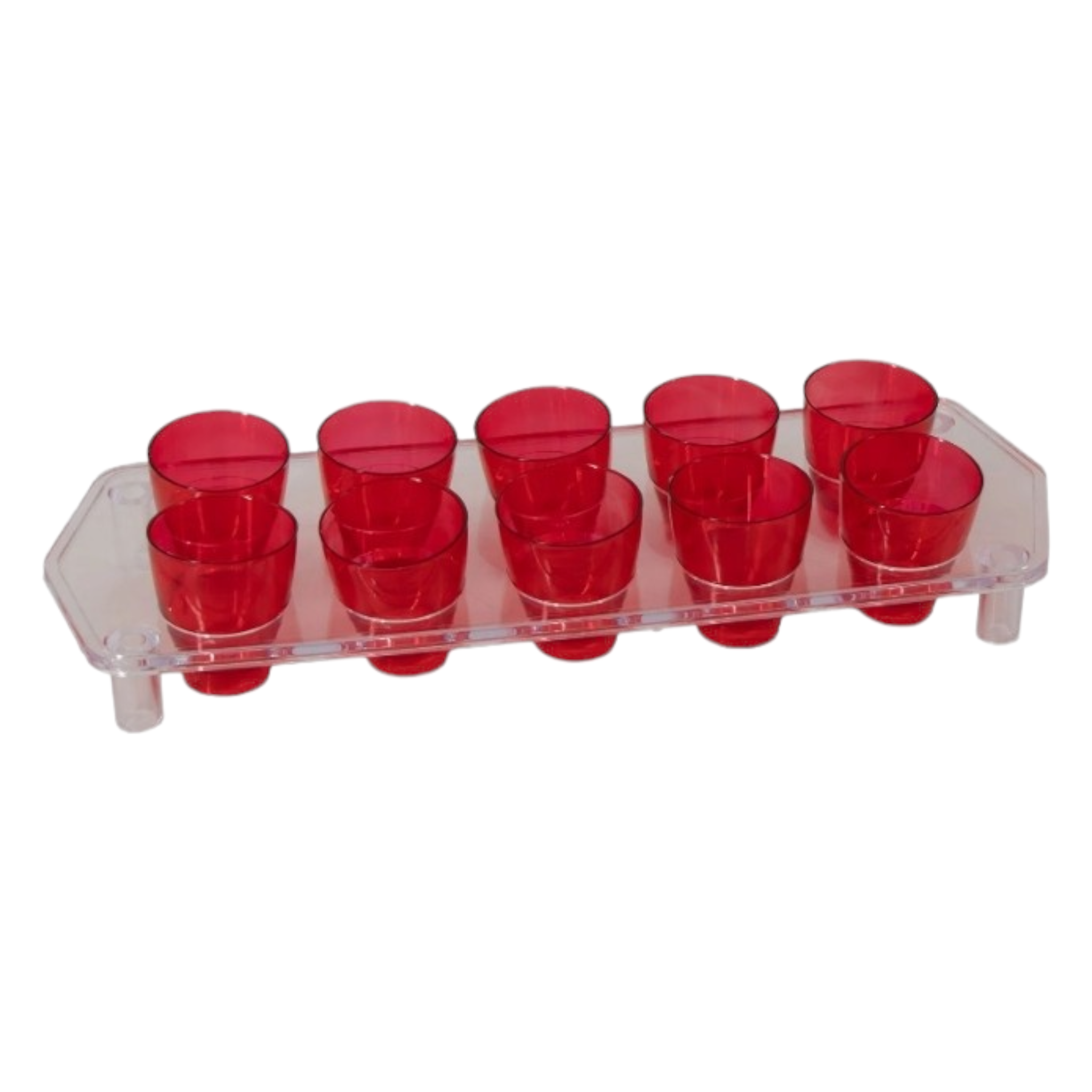 Bar Butler Plastic Shot Glasses on Tray 25ml 10pc 21476