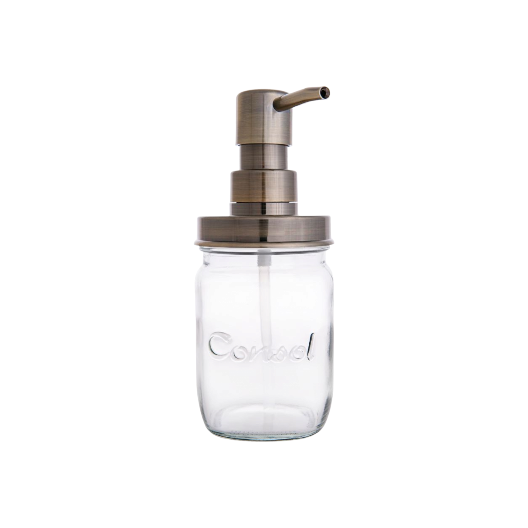 Consol 250ml Glass Pump Jar Dispenser Bronze 2pack 26144