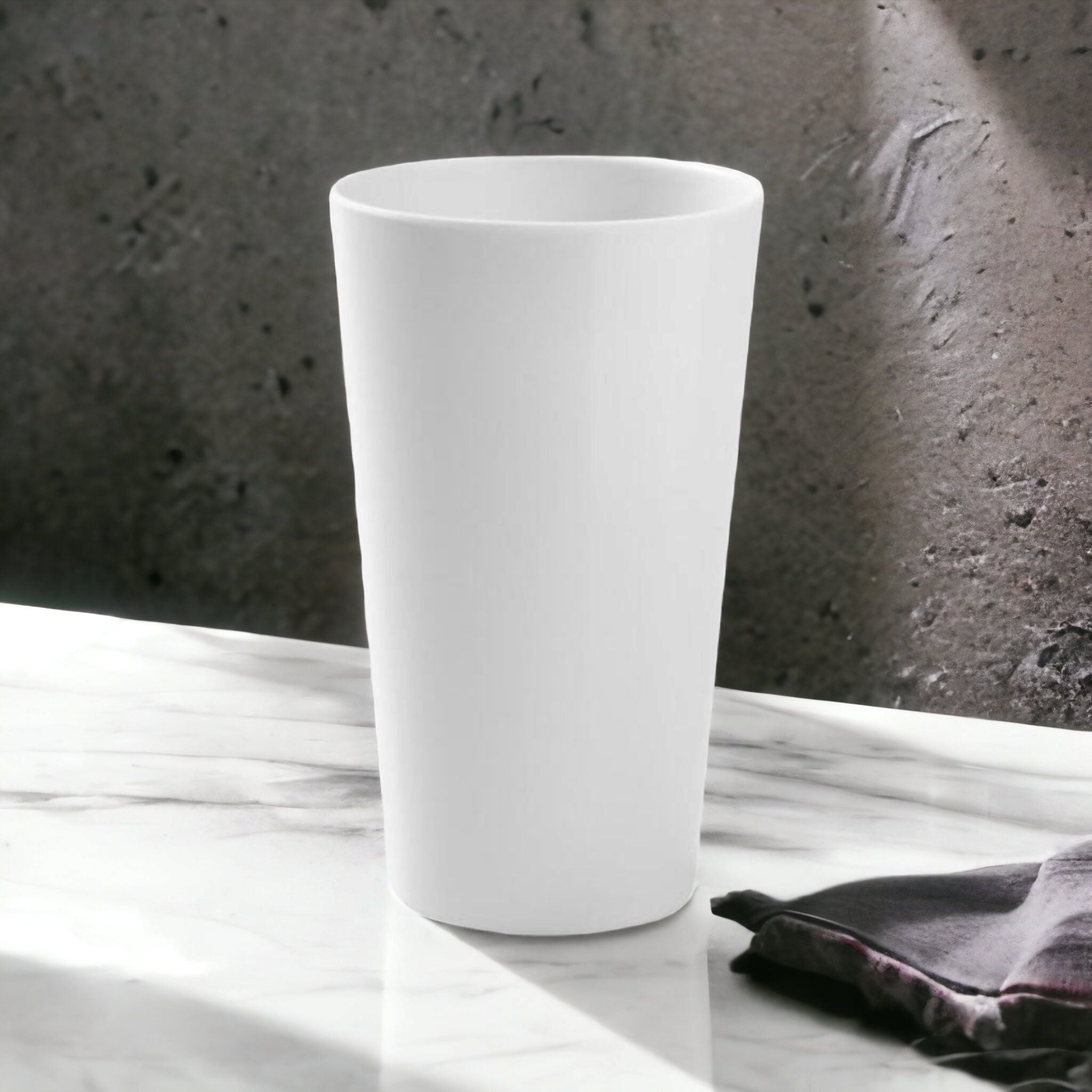 Melamine Tumbler White 6.5cmx10cm