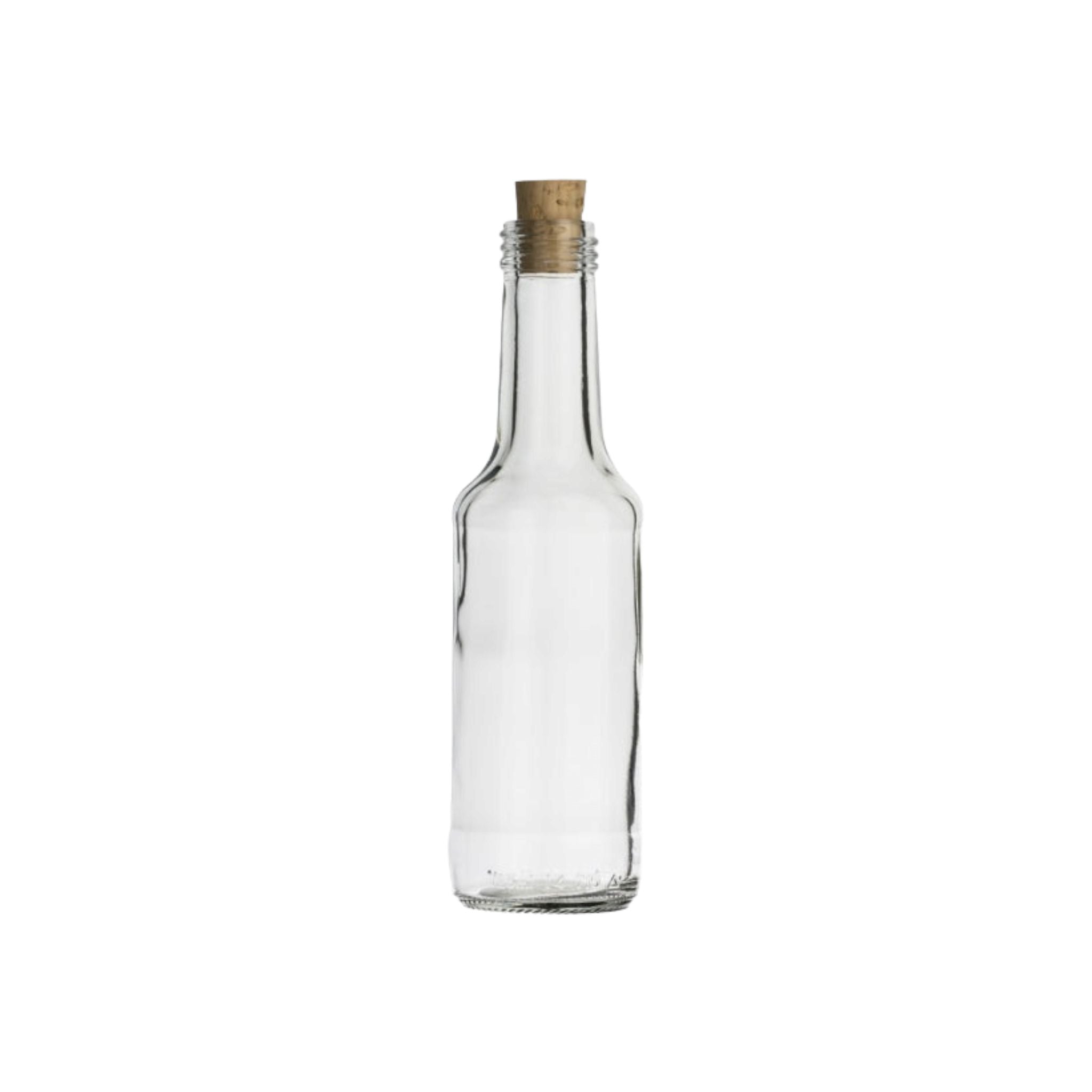 Consol 250ml Glass Sauce Bottle with Cork Lid