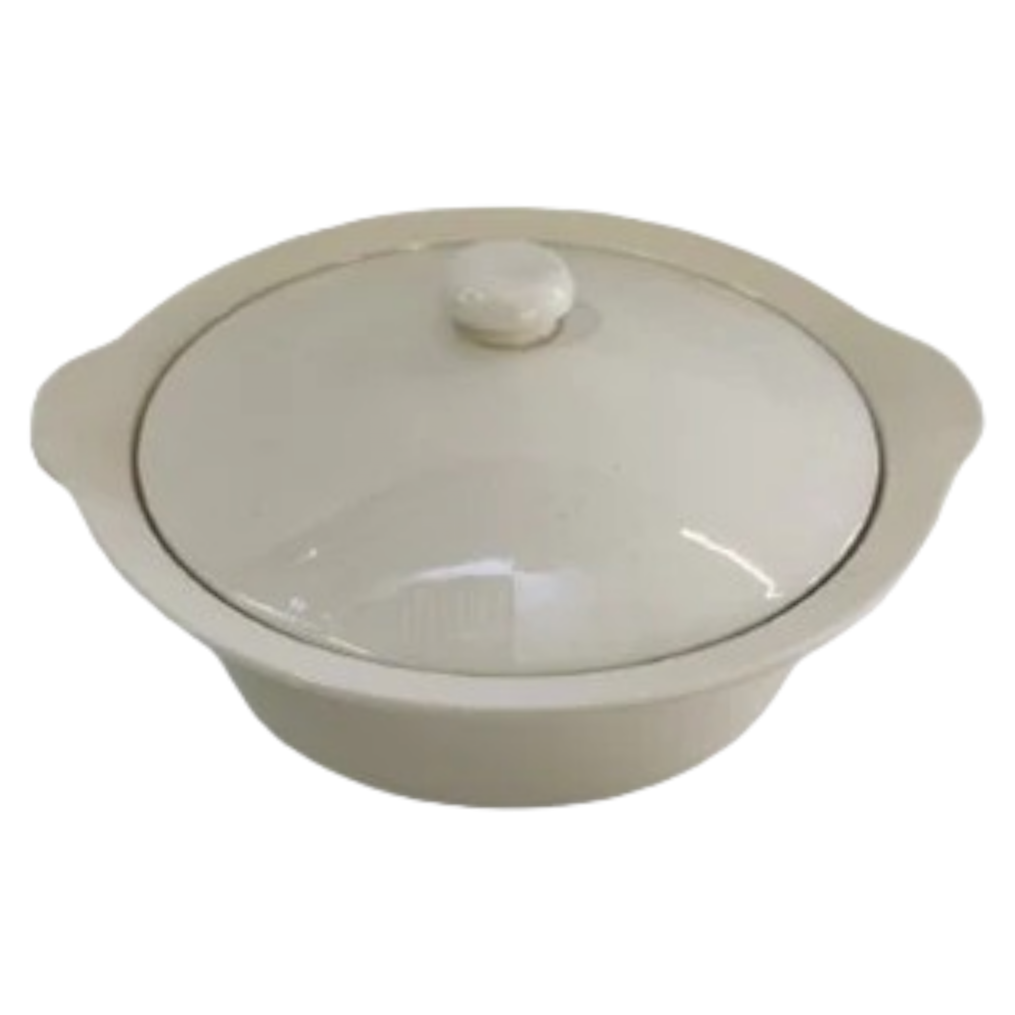 Ceramic Caserole Round 28x10cm White
