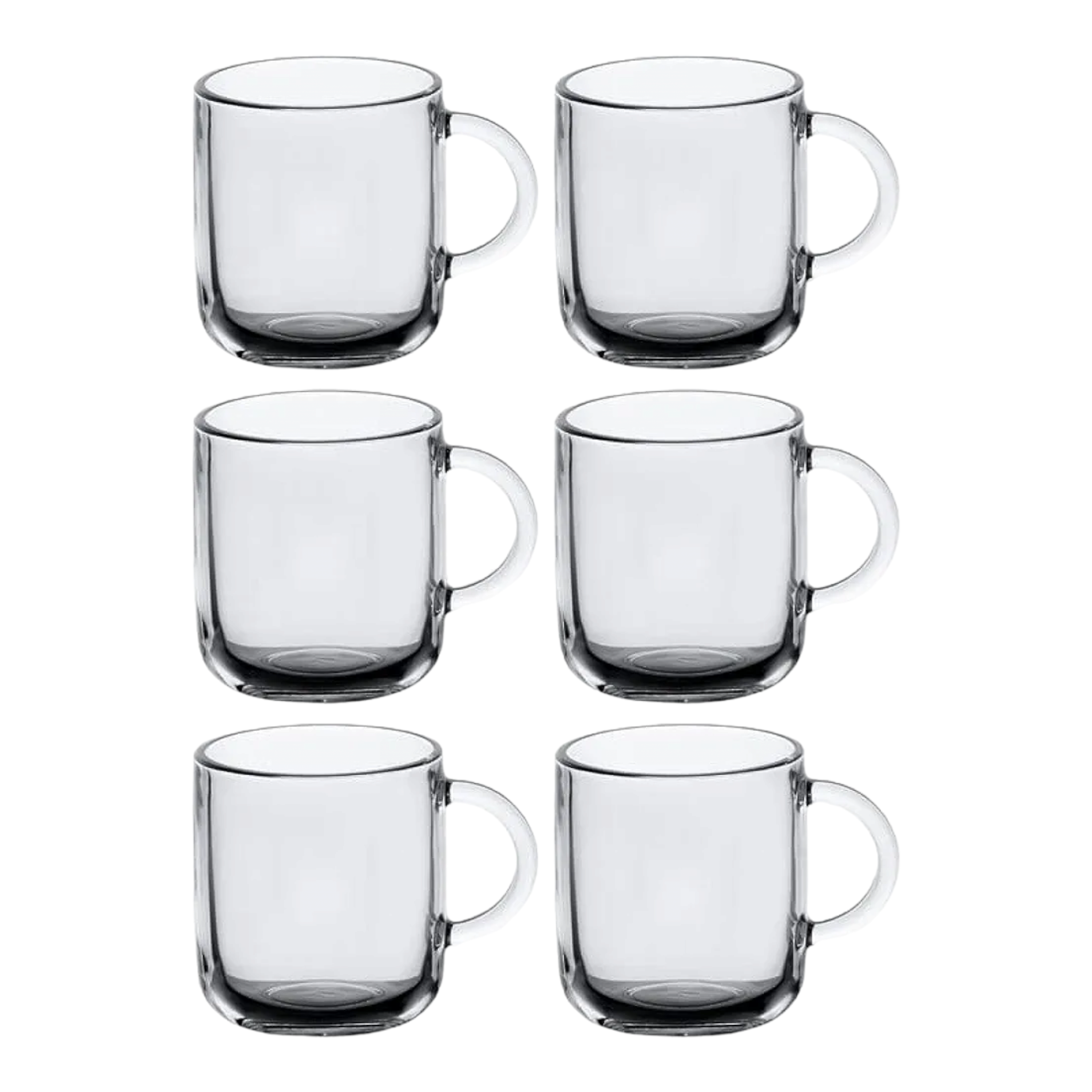 Pasabahce Iconic Milky Glass Coffee Mug with Handle 245ml 6pcs 23881