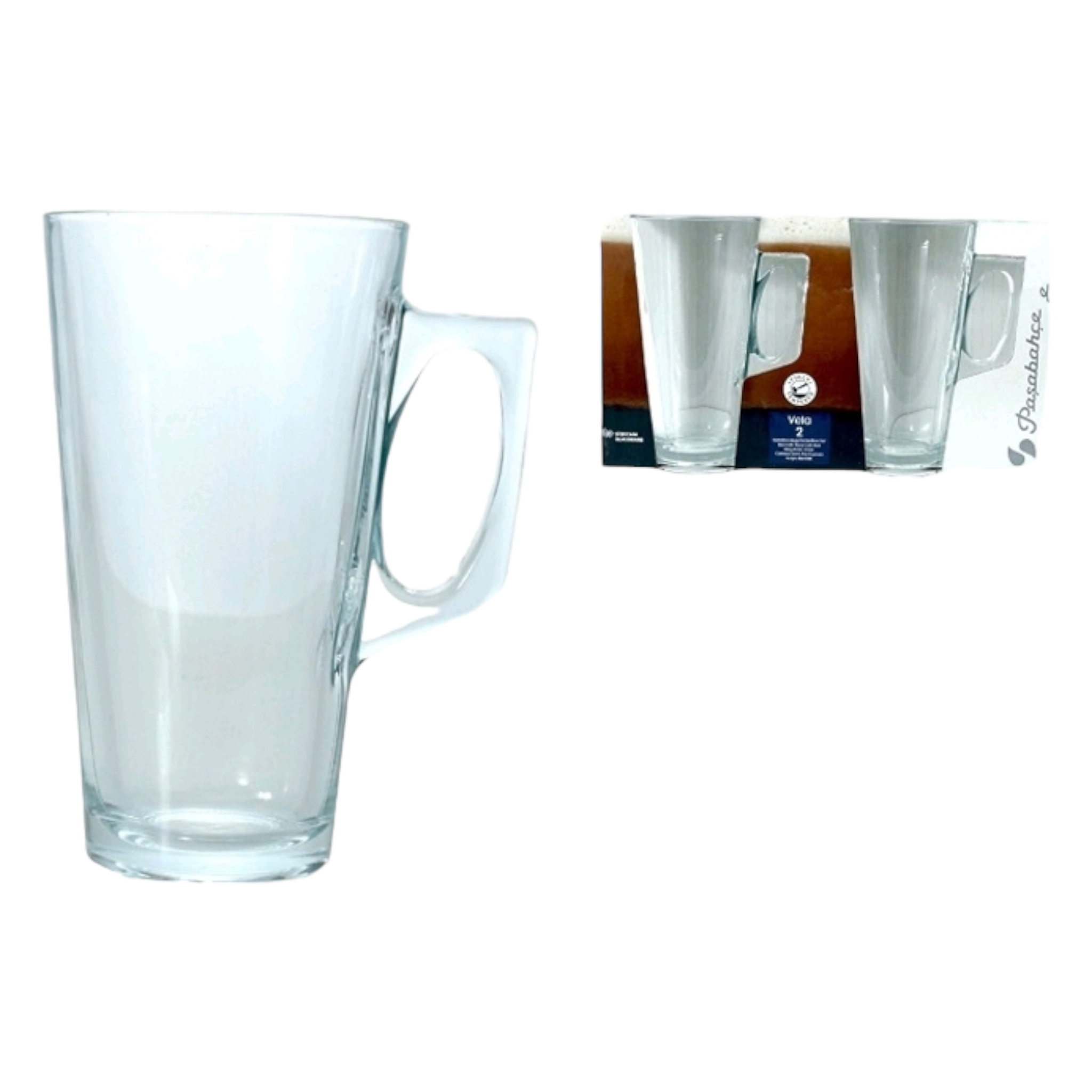 Pasabahce Vela Café Latte Coffee Mug 385ml 2pack 23546