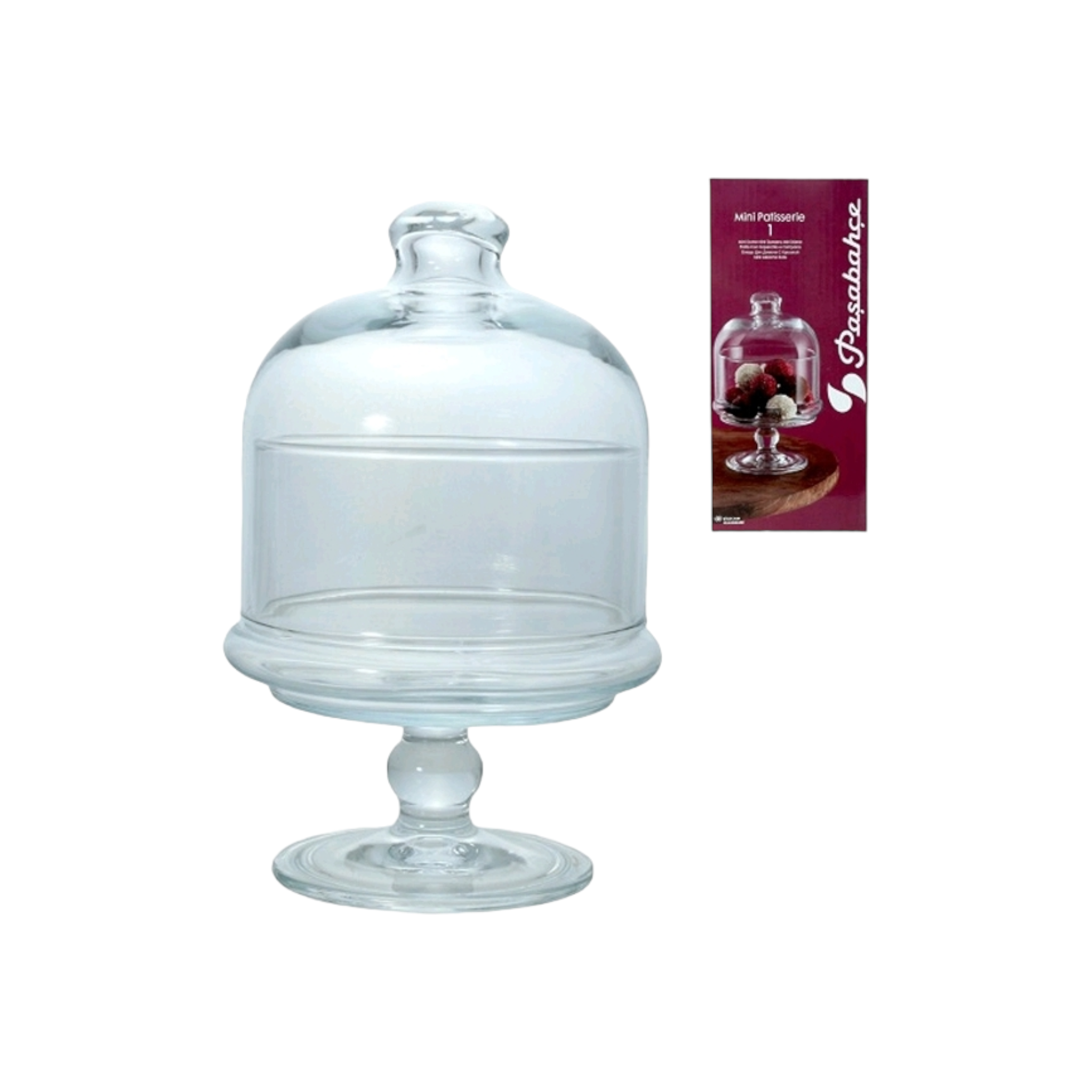 Pasabahce Patisserie Mini Cake Glass Dome Jar 118mm Stemmed 23110