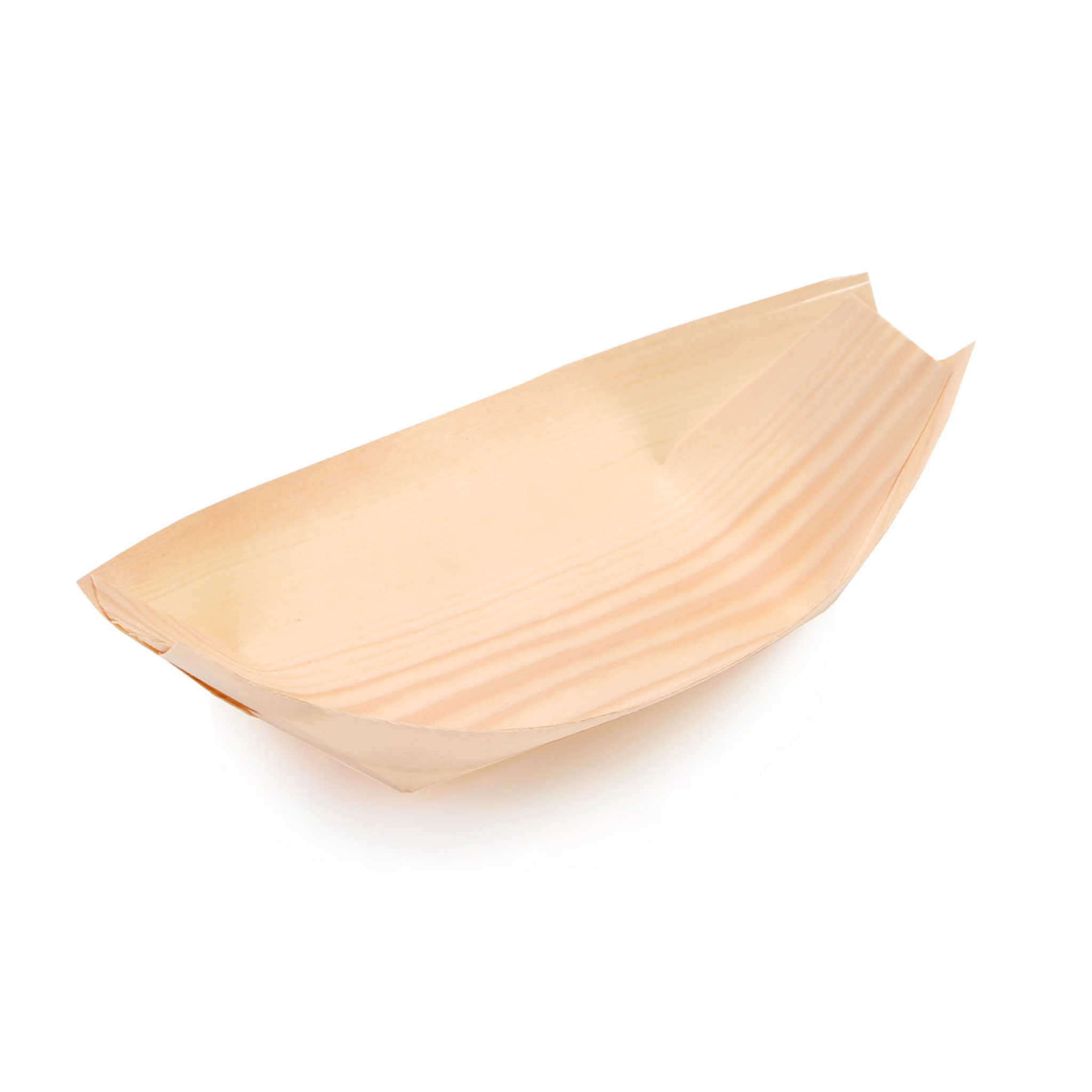 Bamboo Serving Boat Tray Disposable 8x13cm 20pack