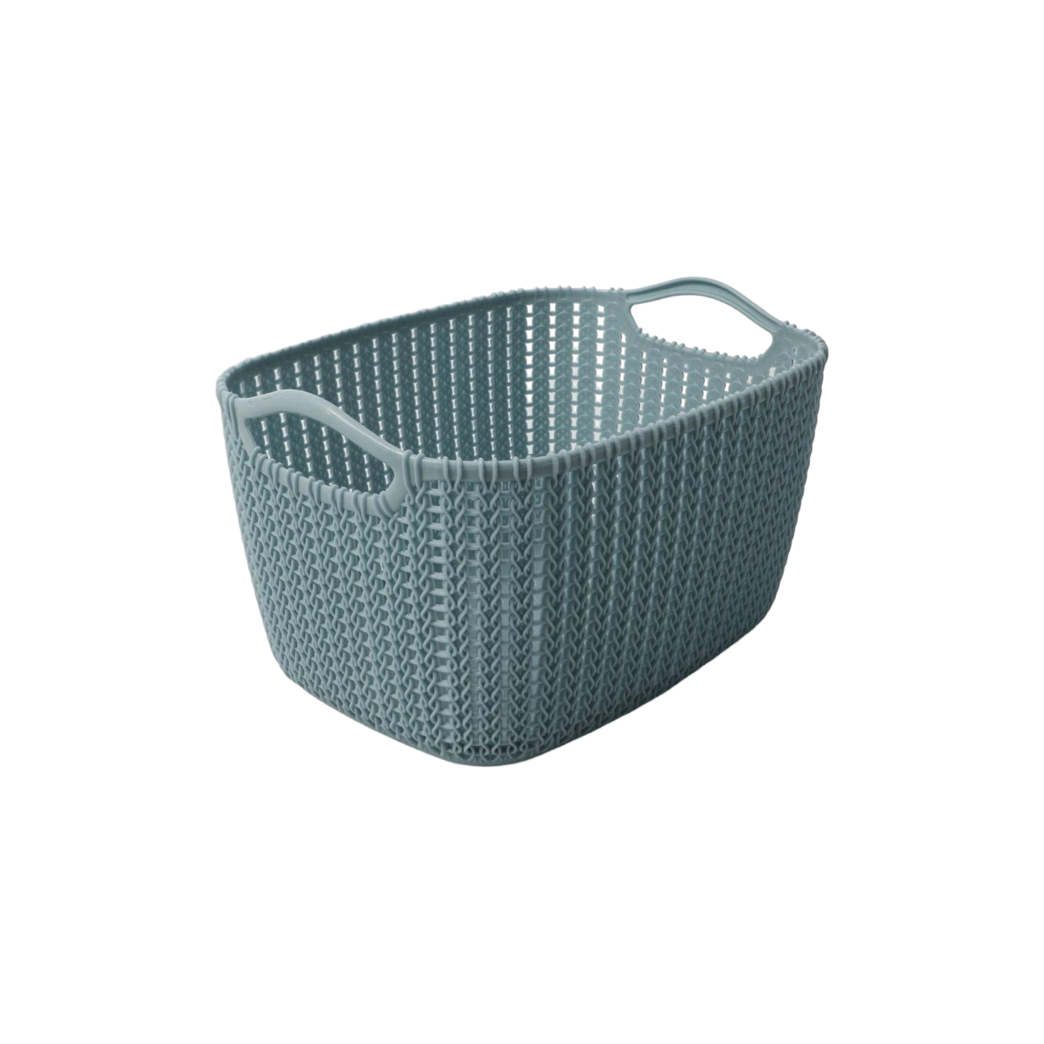 Plastic Storage Basket Knitted with Carry Handle