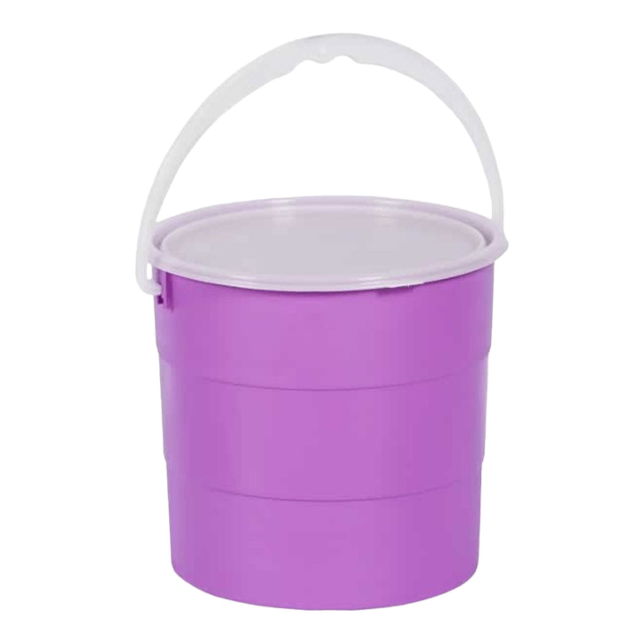 10L Plastic Bucket with Lid Assorted Color Buzz