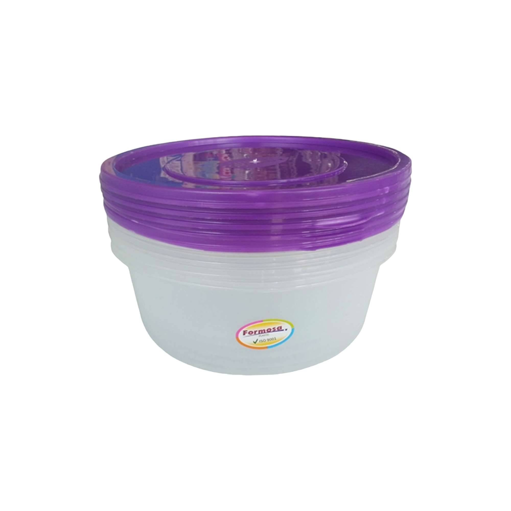 Plastic Round Container 800ml 5pack FORMOSA 6110