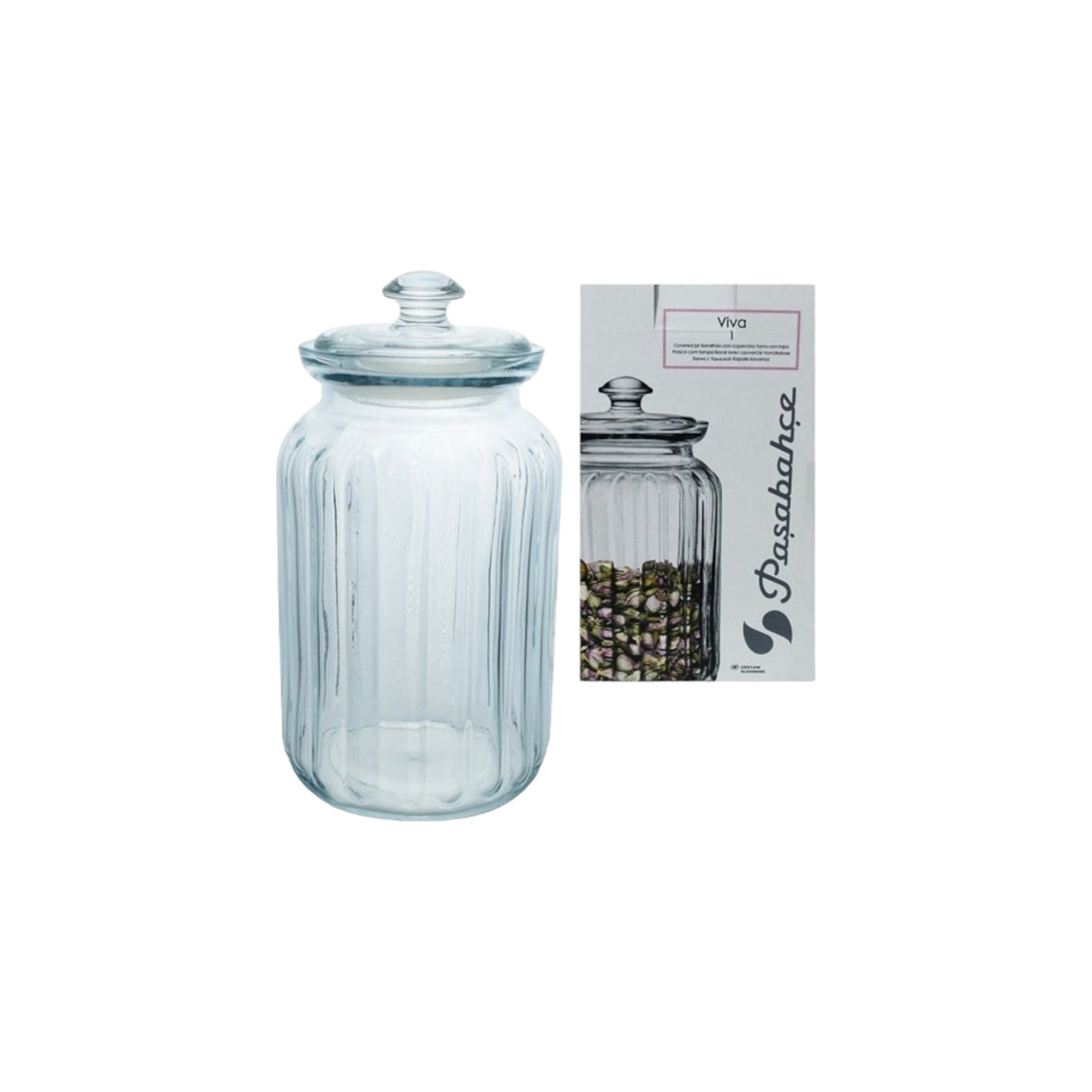 Pasabahce 1500ml Viva Jar Set Silver Gasket 24061