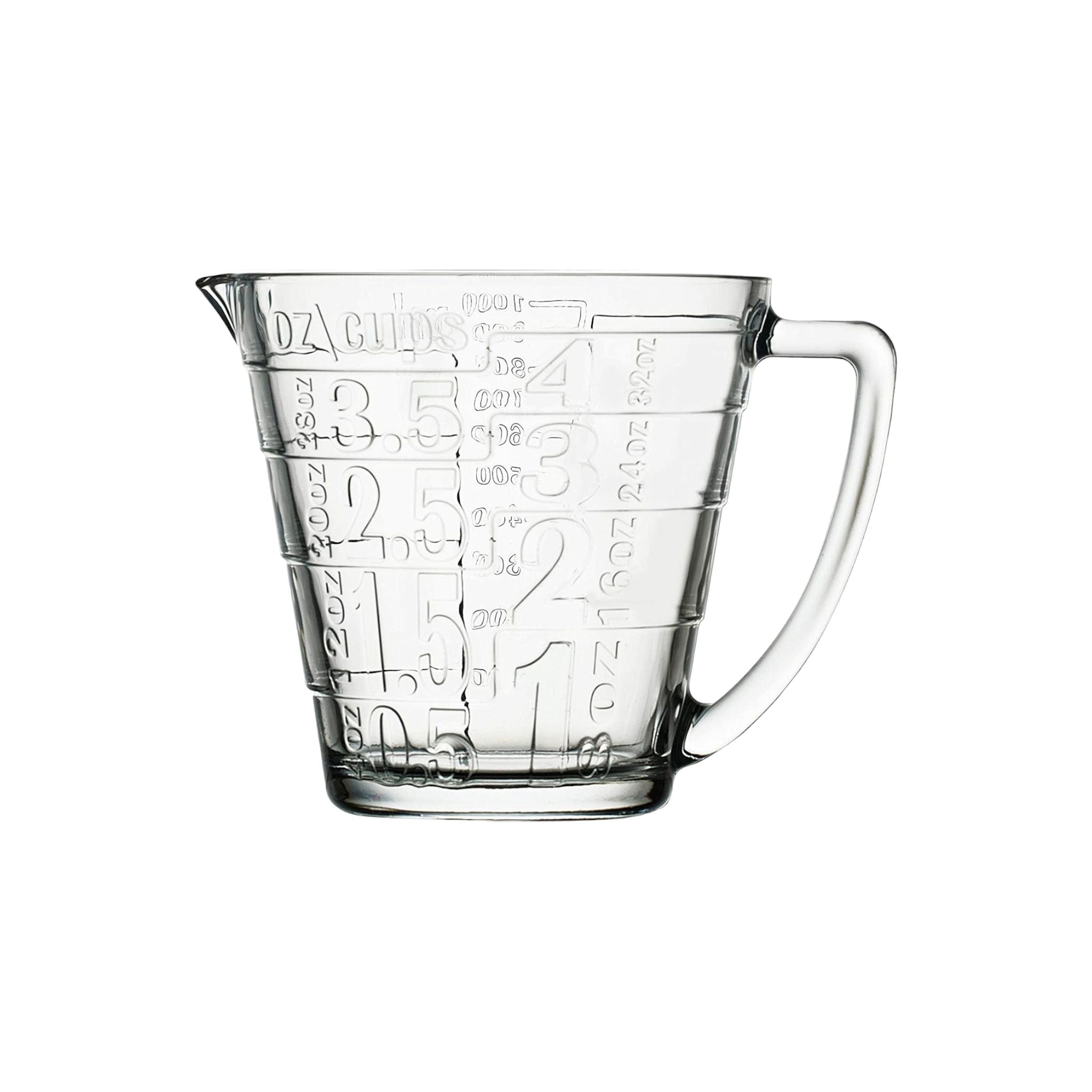 Pasabahce Measuring Jug 1L Glass with Embossed Measurements 23273