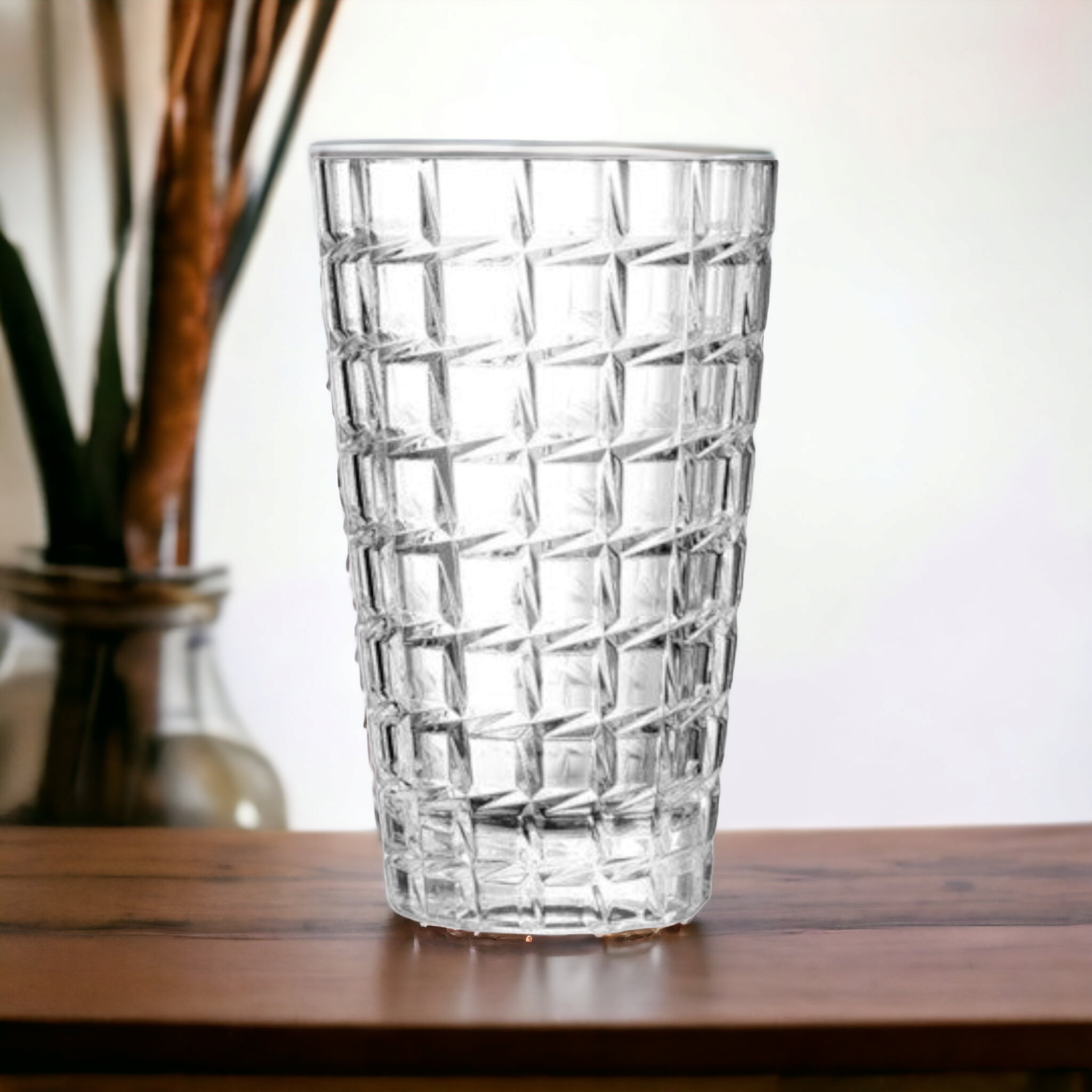 Cristal Glass Flower Vase 2.73L Darques Collect 39939