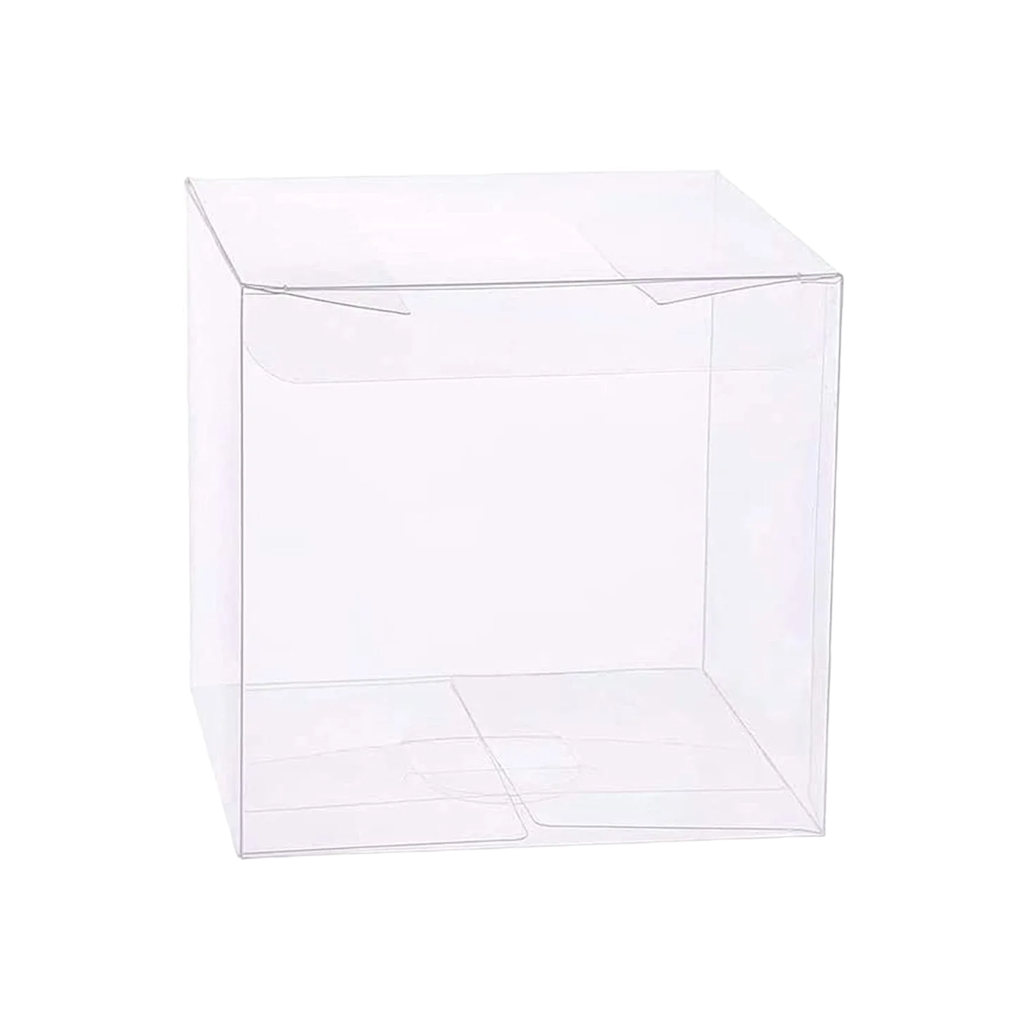 PVC Gift Box Clear 5x5x6cm Cupcake Box 12pcs