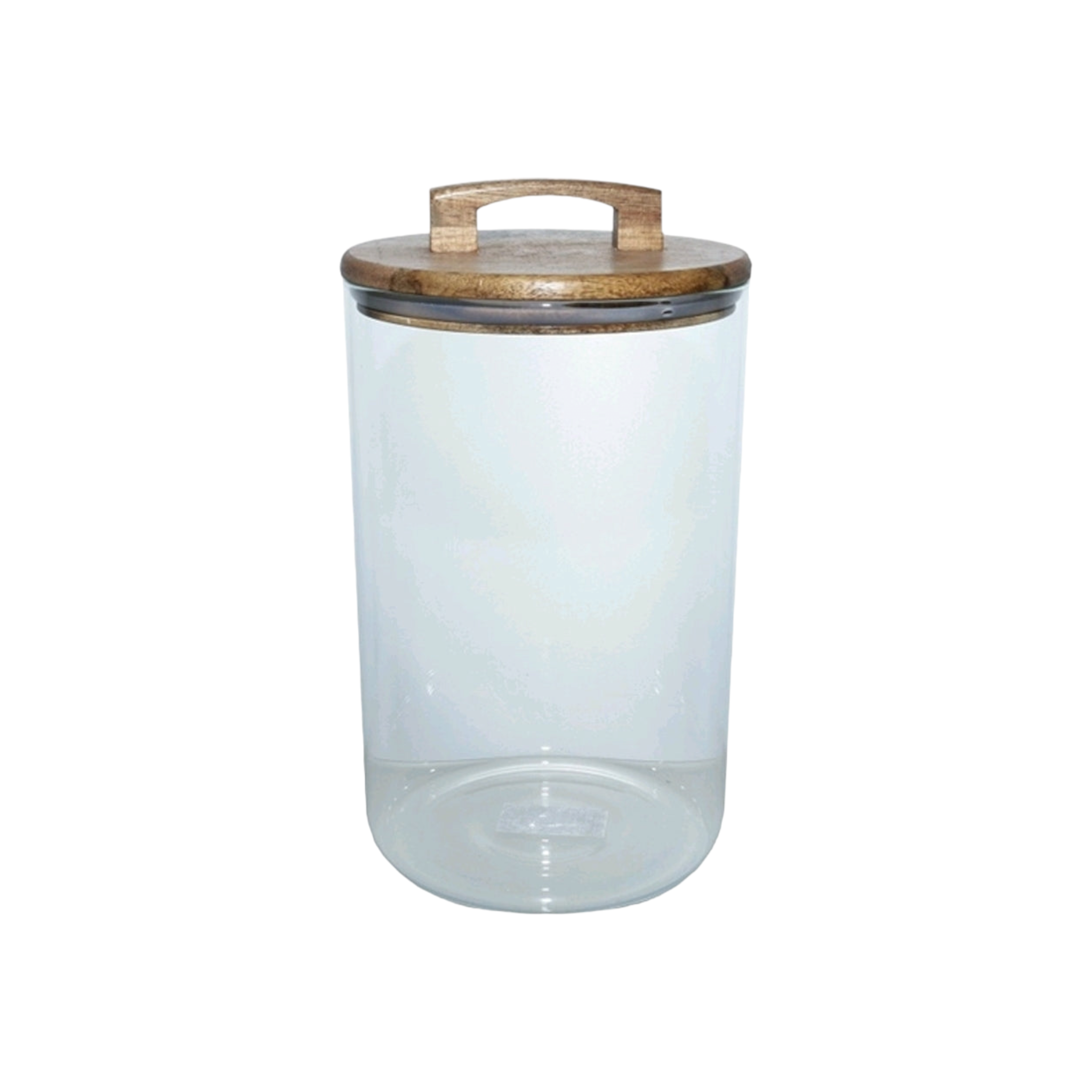 Glass Storage Jar 3.5L Canister Acacia with Handle Lid 27296