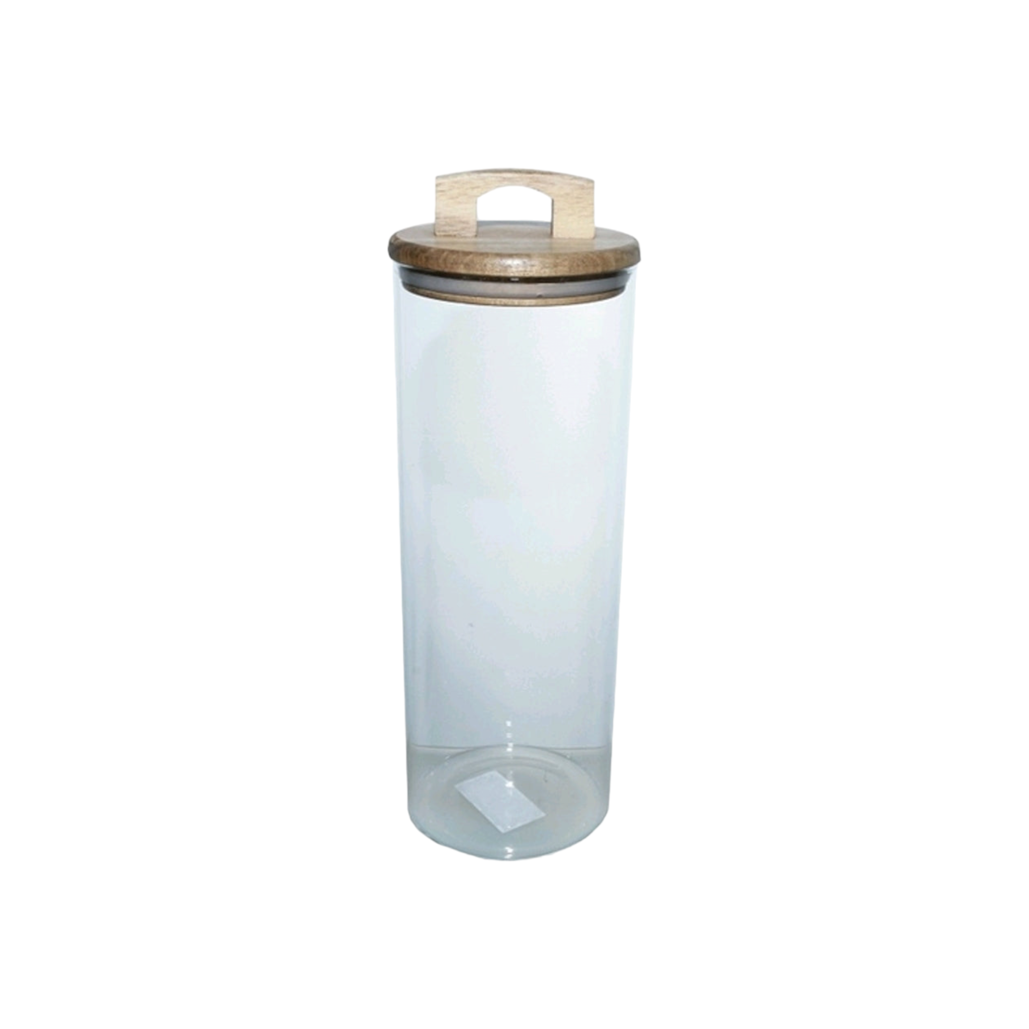 Glass Storage Canister 1.8L Acacia with HAndle Lid 27298