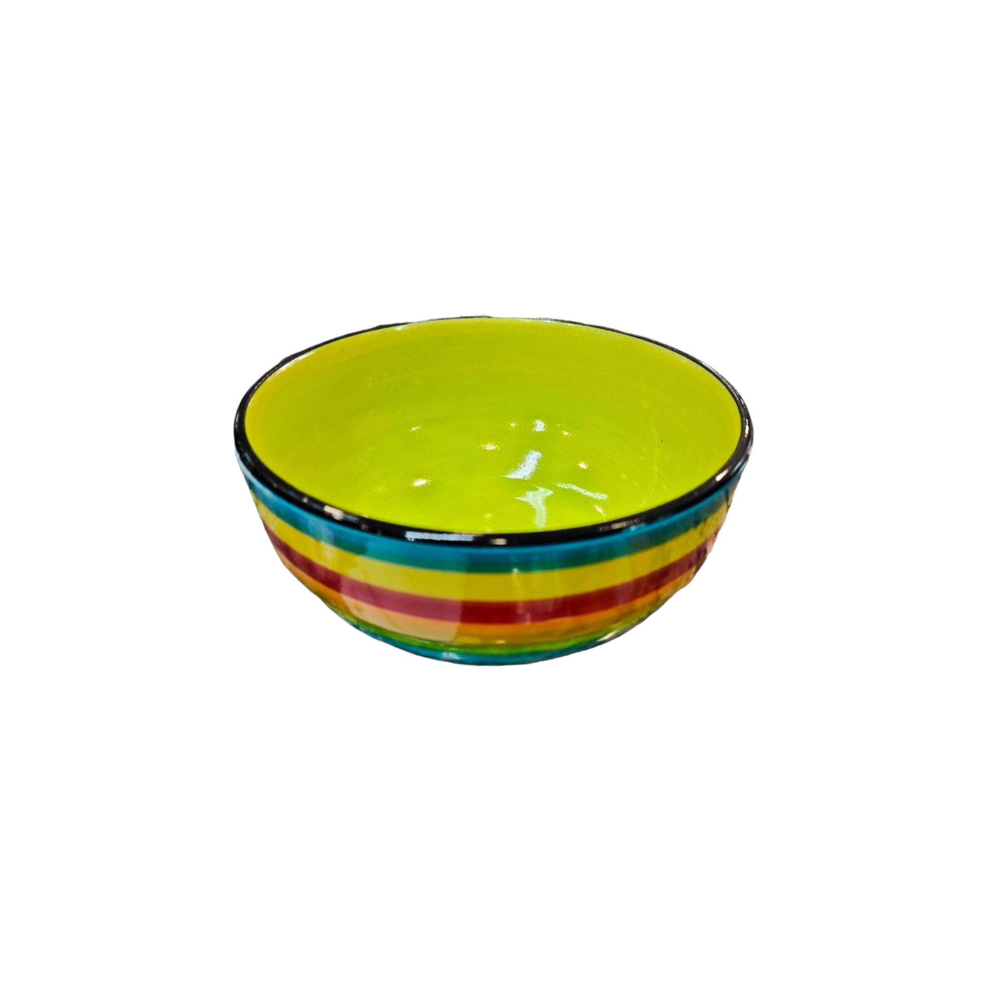 Ceramic Bowl Candy Stripe