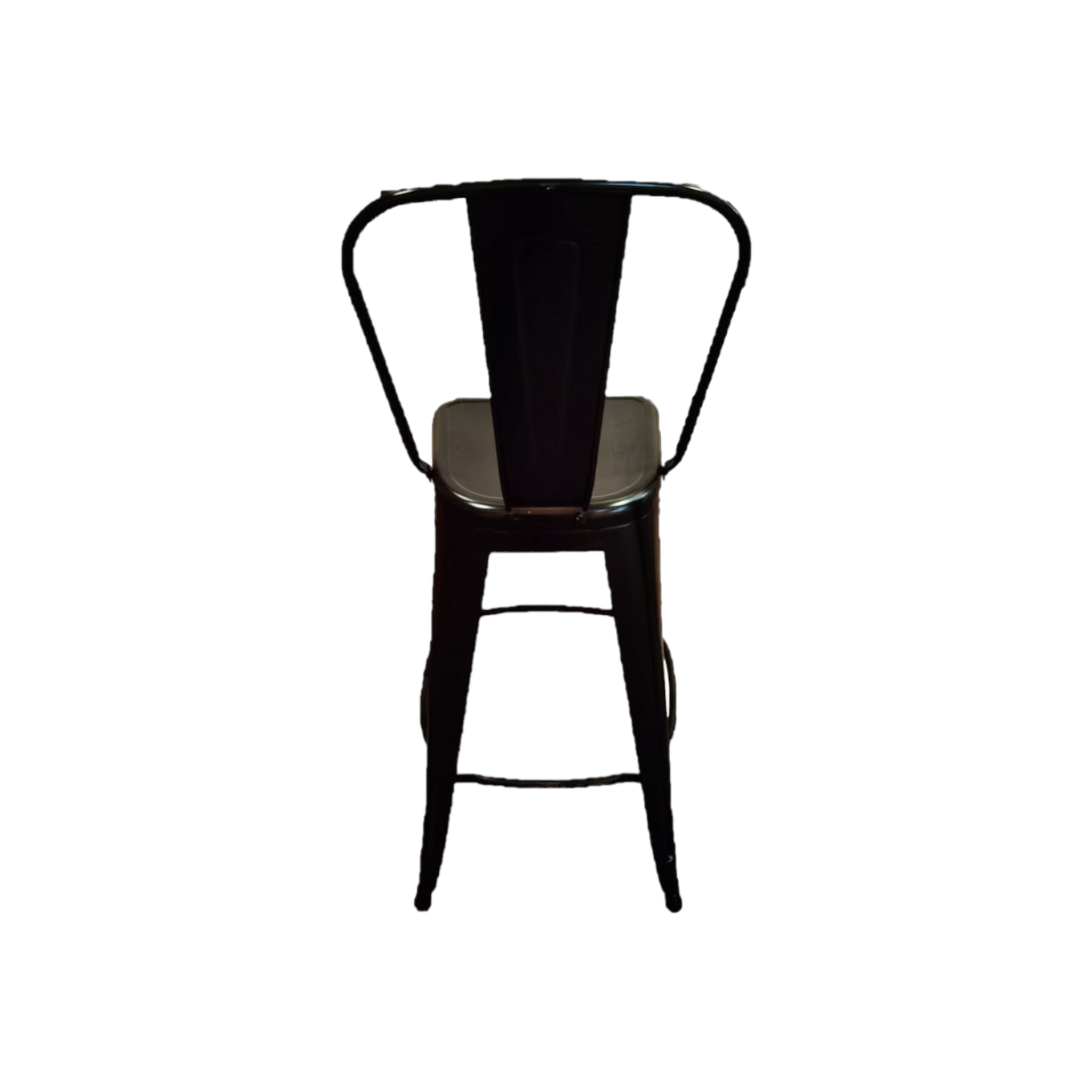 Tolix Bar Stool Full Back Black