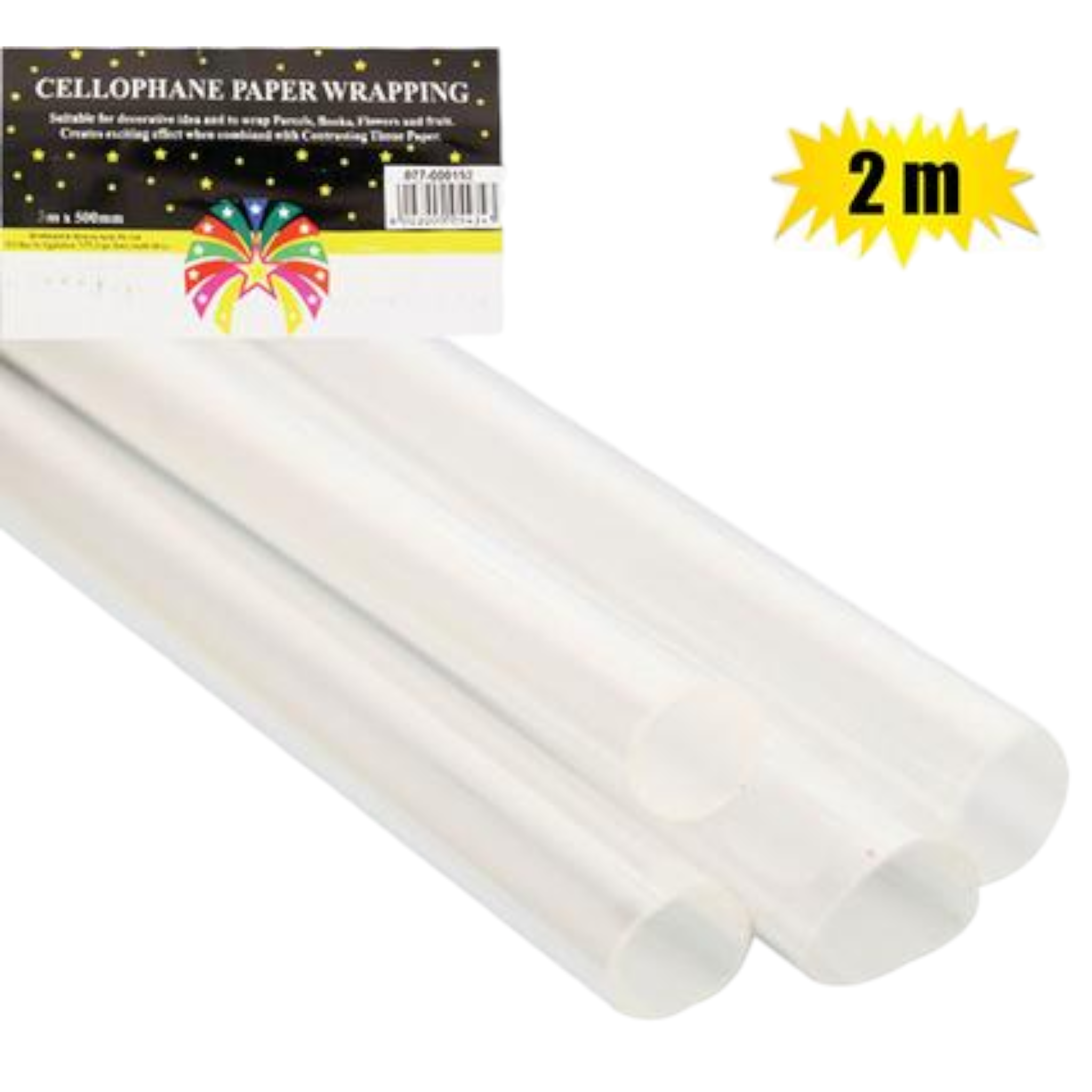 Cellophane Gift Wrap Roll Clear 500mmx2m