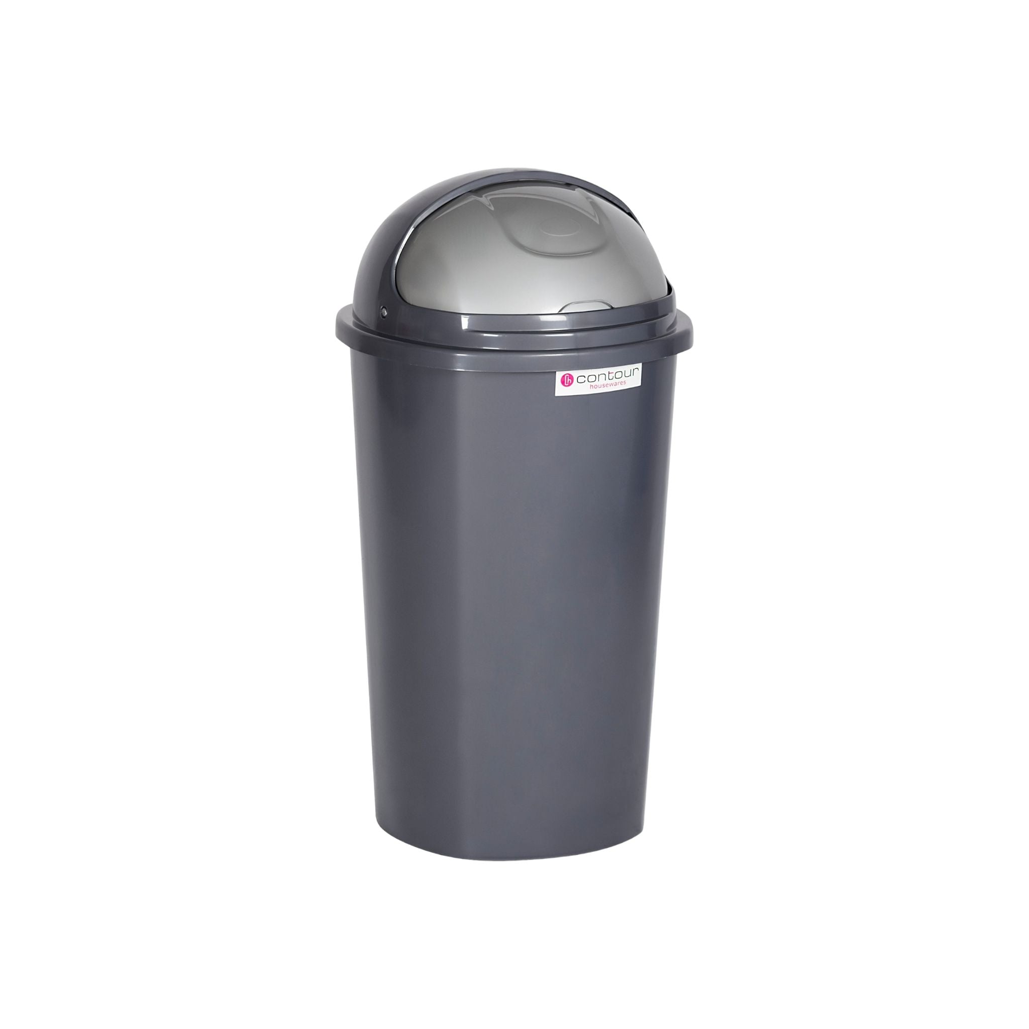 Contour Housewares 50L Waste Bin with Helmet Flip Top Dome Lid Buzz