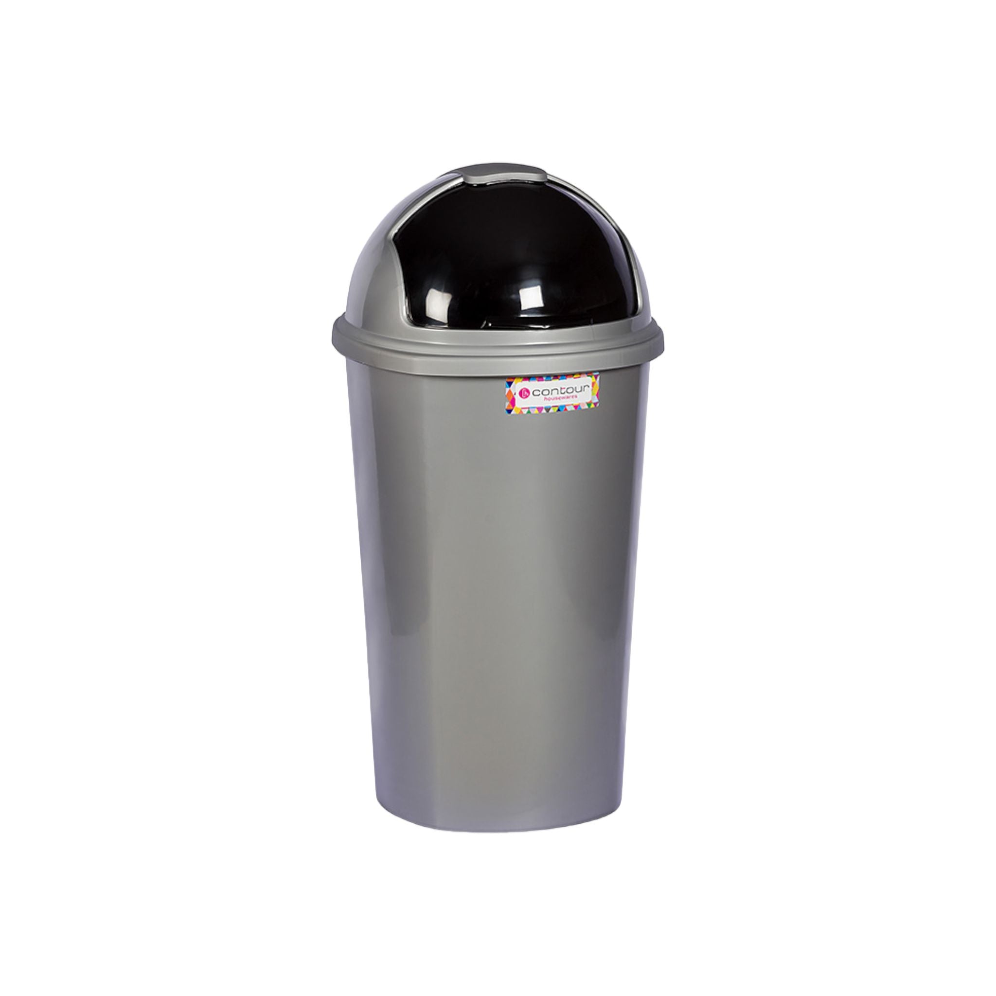 25L Contour Lift Office Waste Colour Dustbin Round Helmet Flip Top Lid Buzz