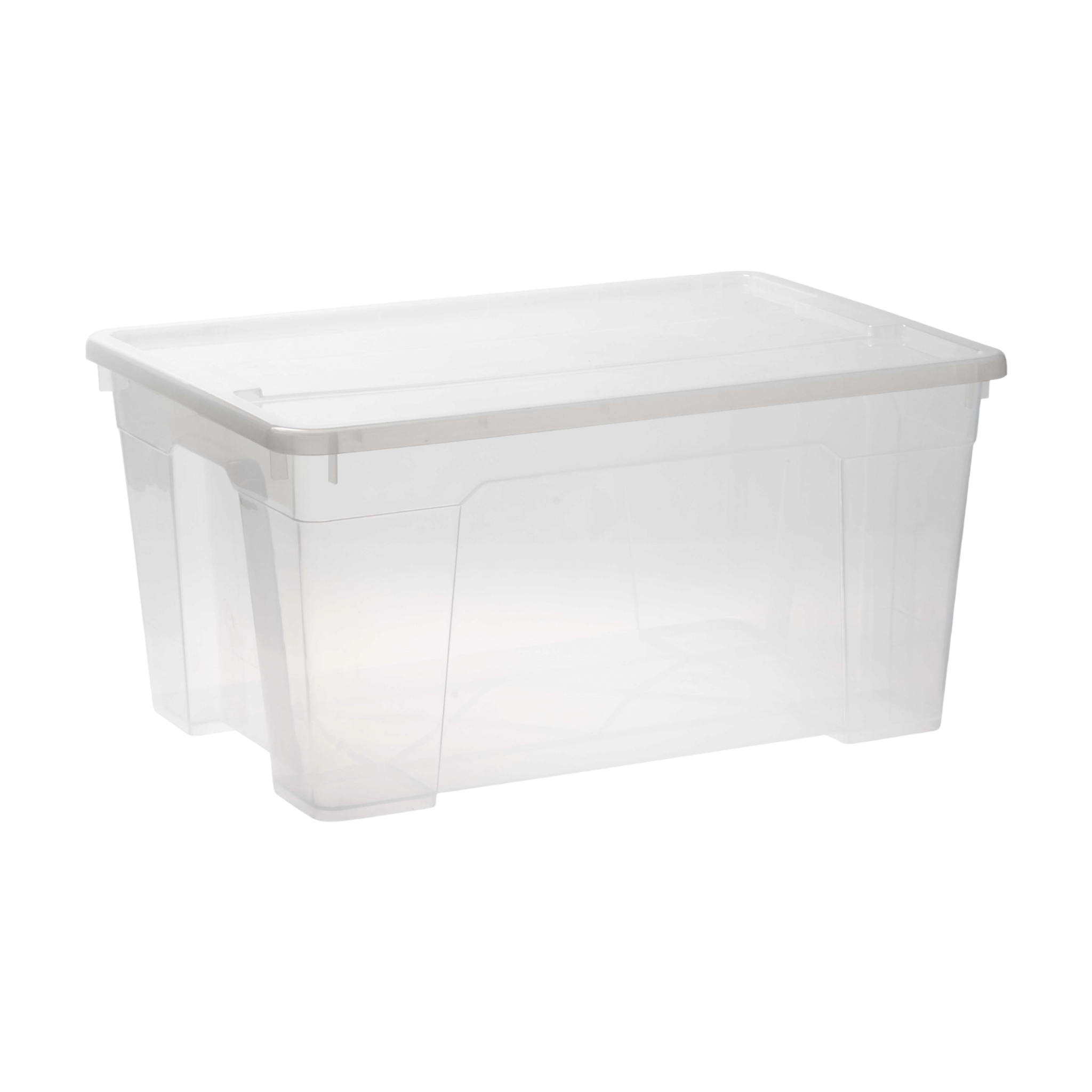 45L Plastic Storage Box Utility Container Clear Buzz