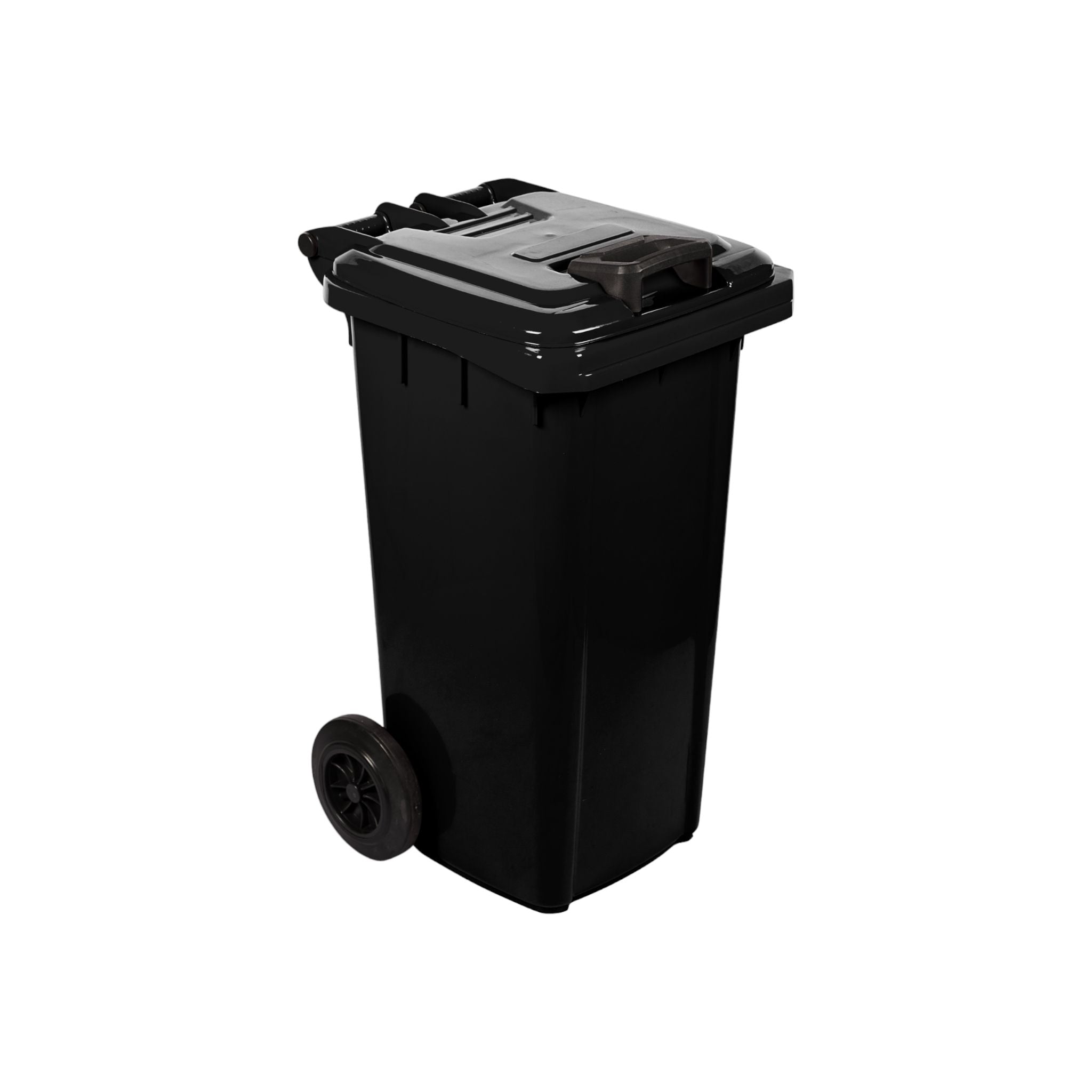 80L Pride Refuse Bin on Wheels Black Buzz