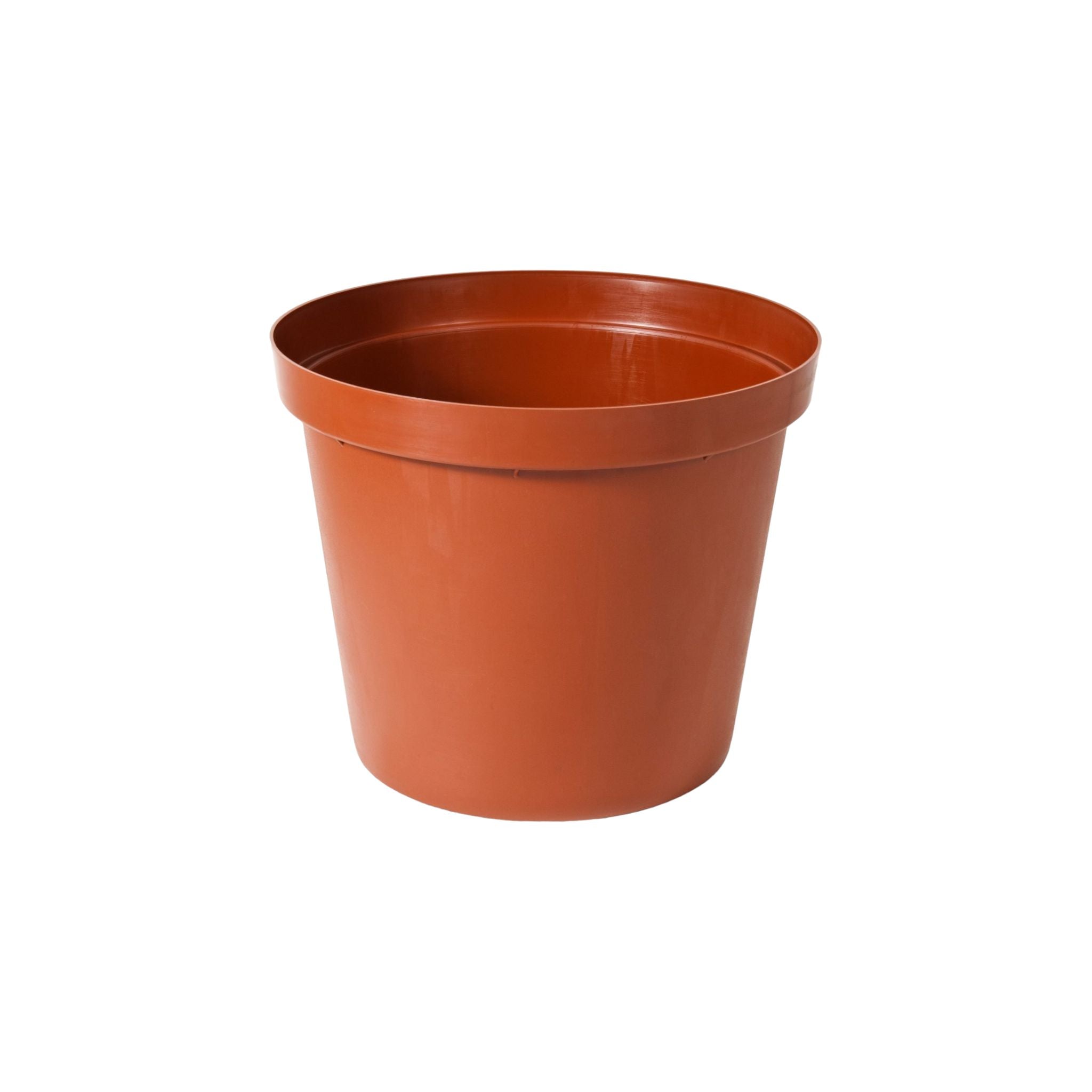 Plant Pot Plastic 12.5cm Pot Terracotta Round