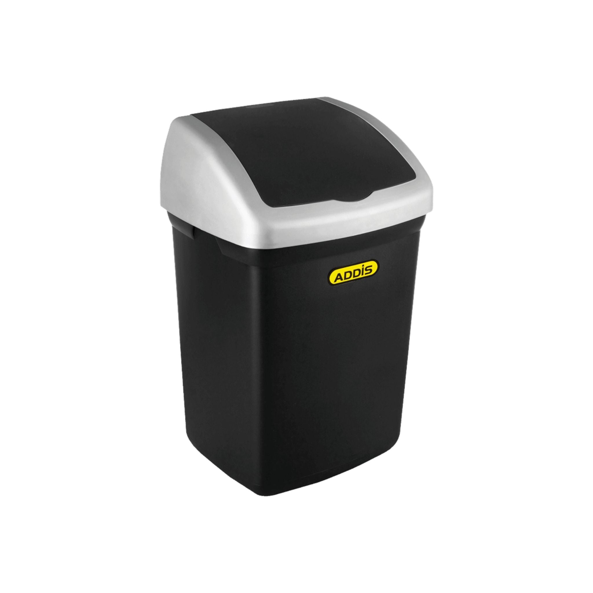 Addis 32L Dustbin with Flip Top Lid Black 91074BK