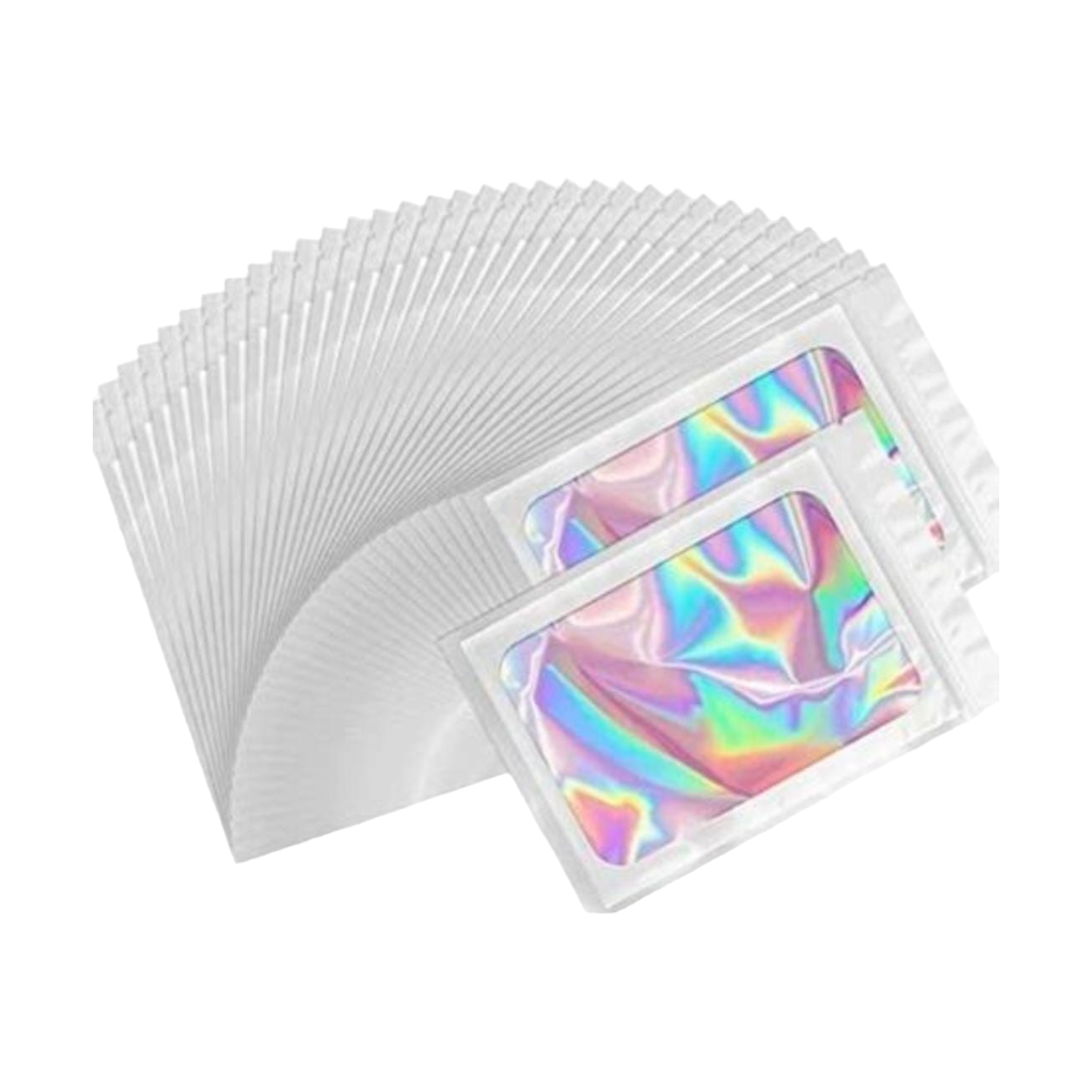 Holographic Resealable Bags 18x26cm Clear Window 10pack